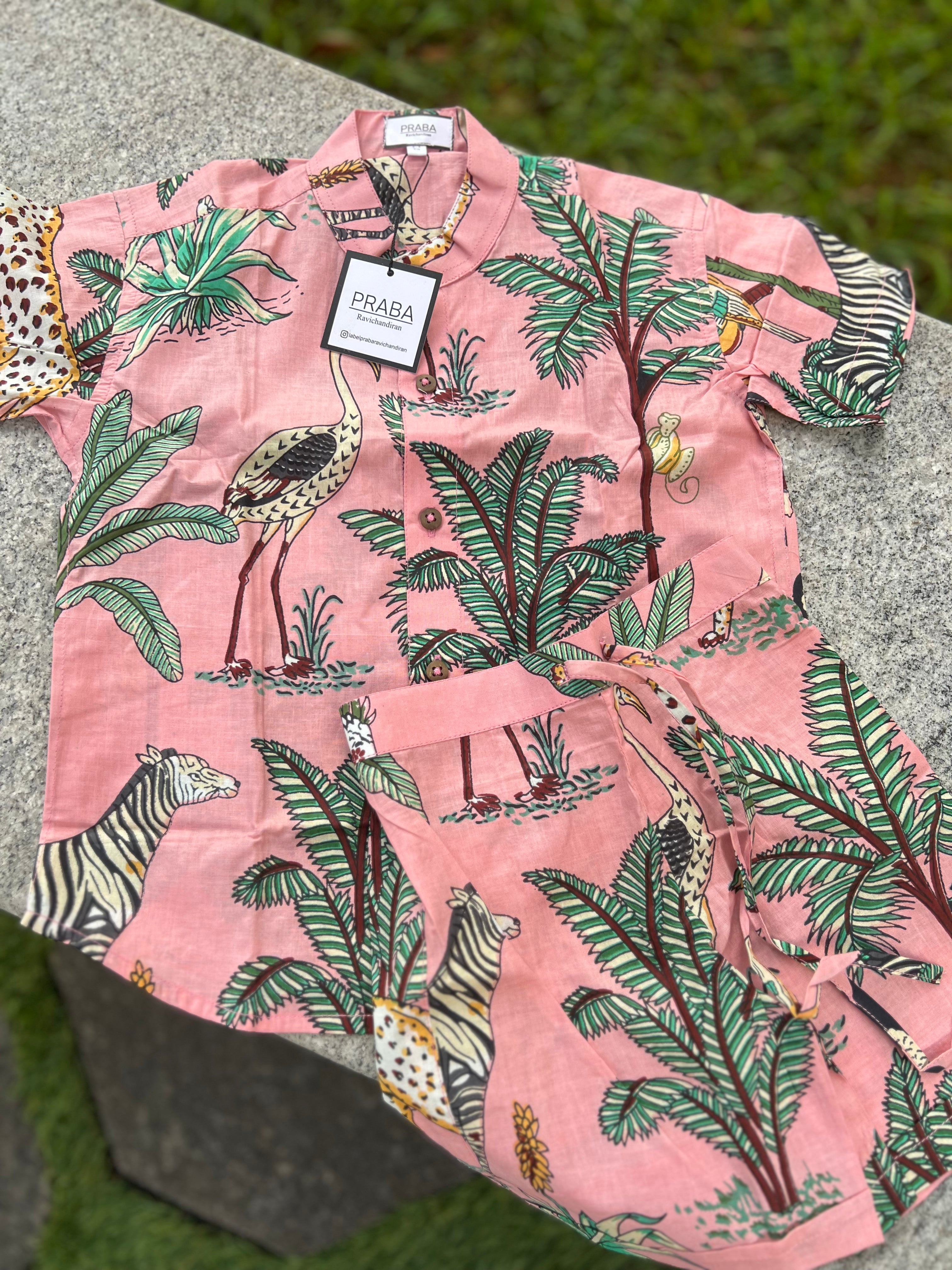 Tropical Print Peach