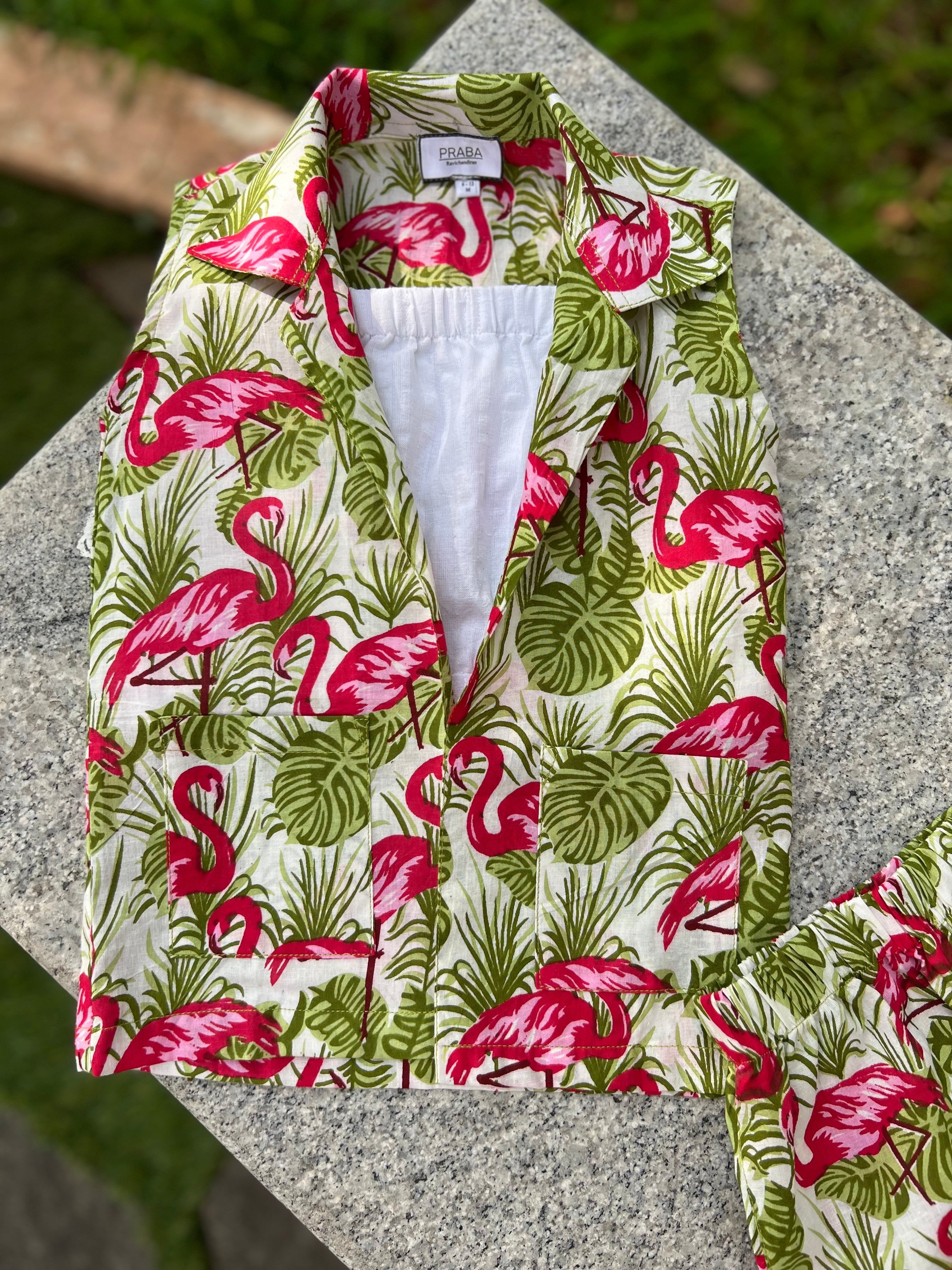 Flamingo 🦩 print Girls 3 Piece Set