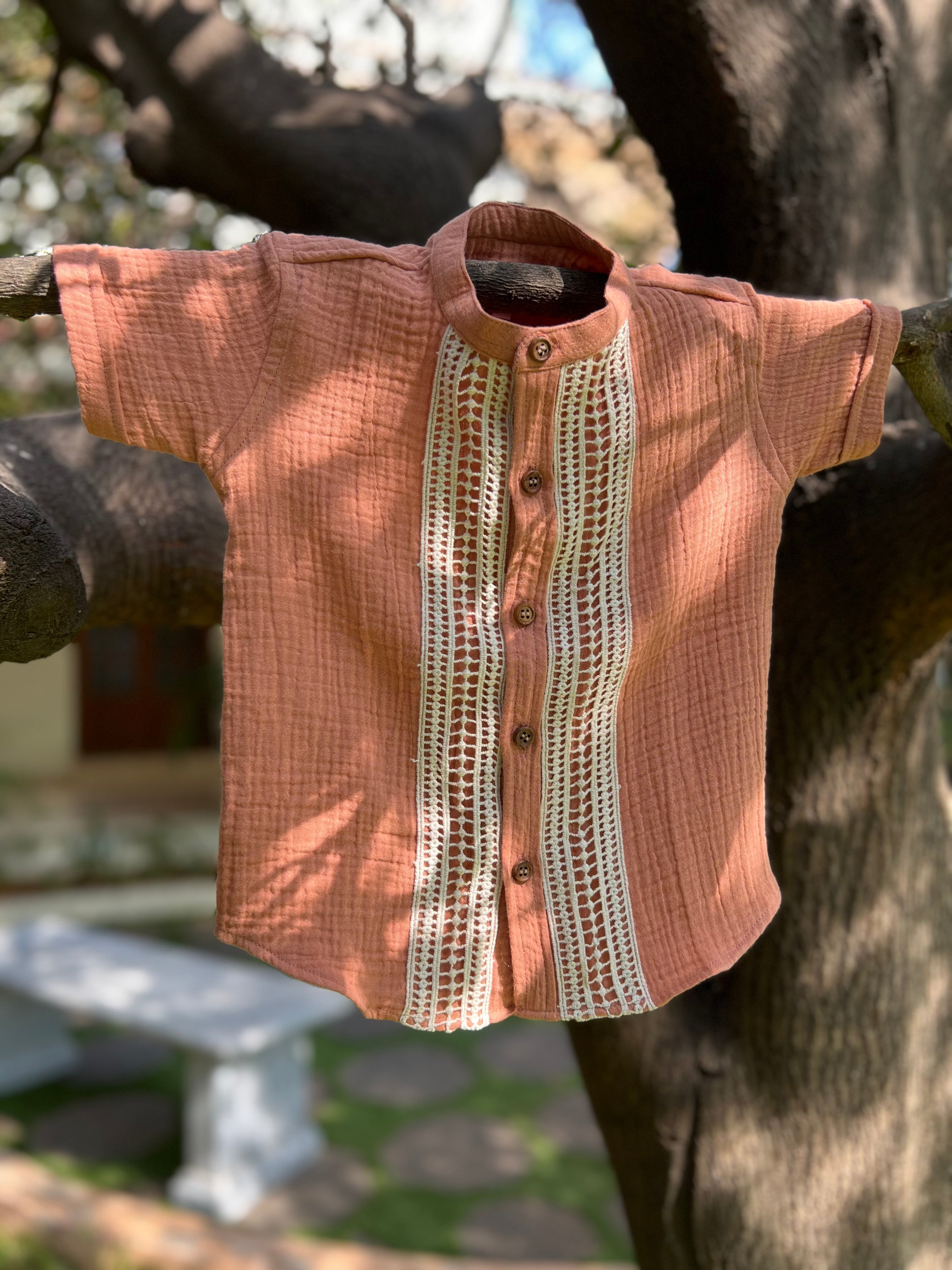 PR’s Signature Style, Soft Maroon with  Lace