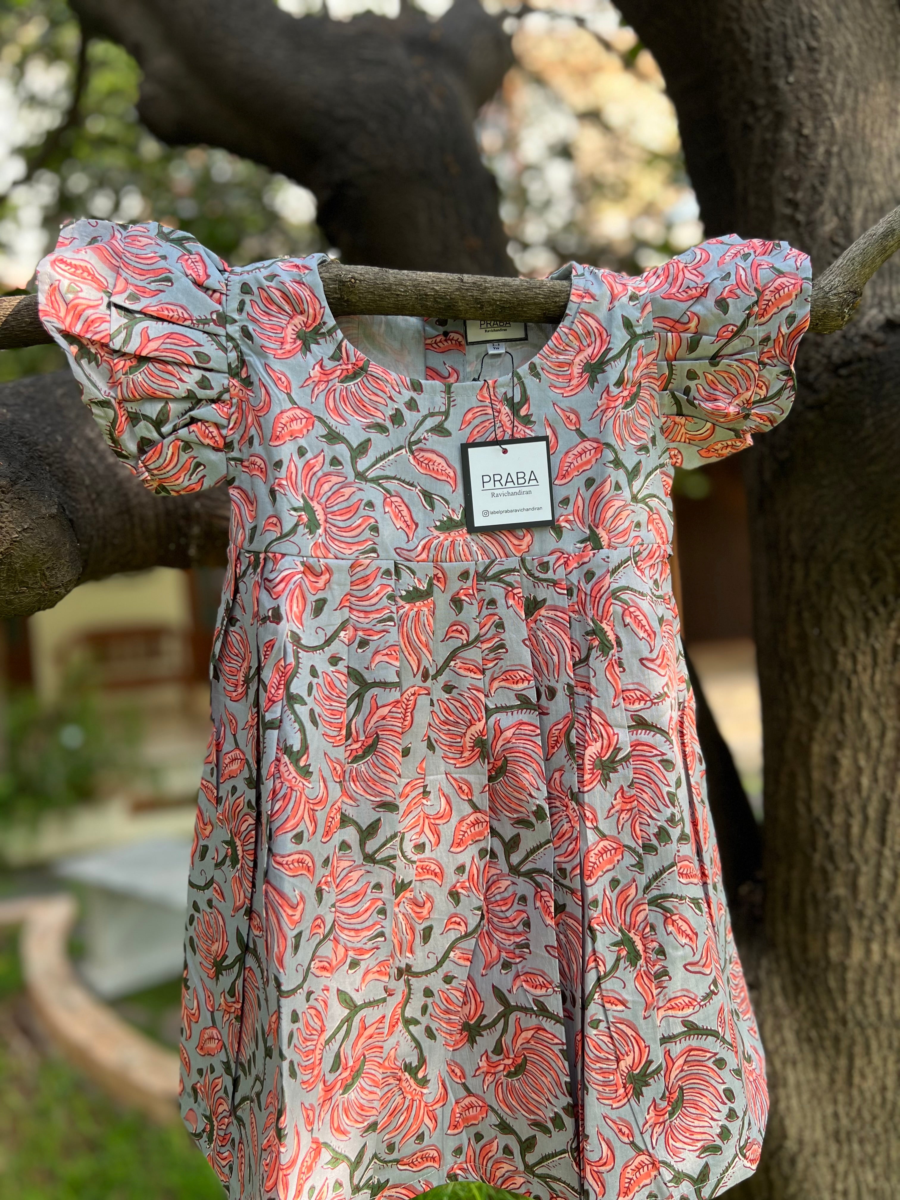 Cotton Frock with double frill sleeve