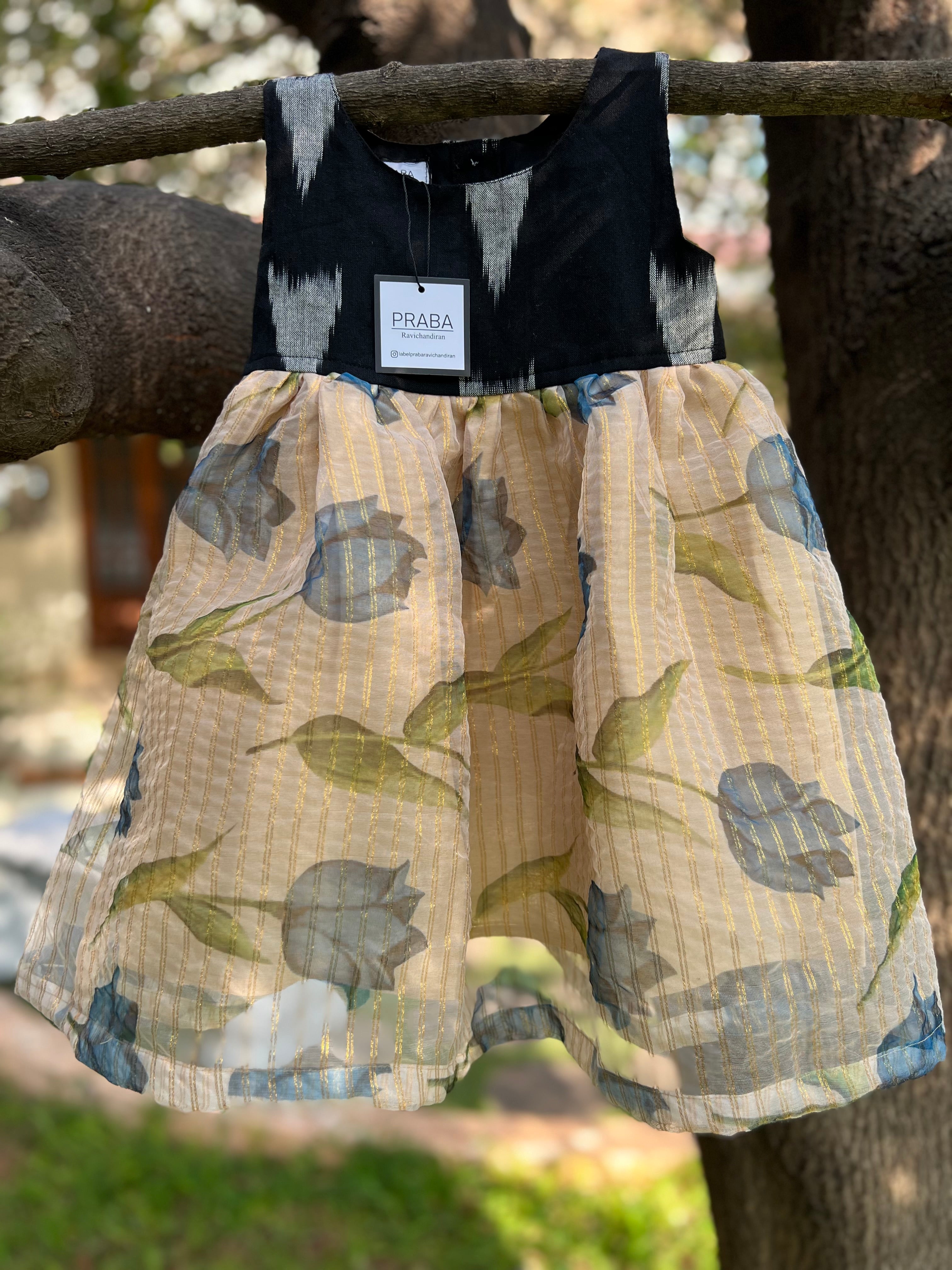 Black and Blue Organza