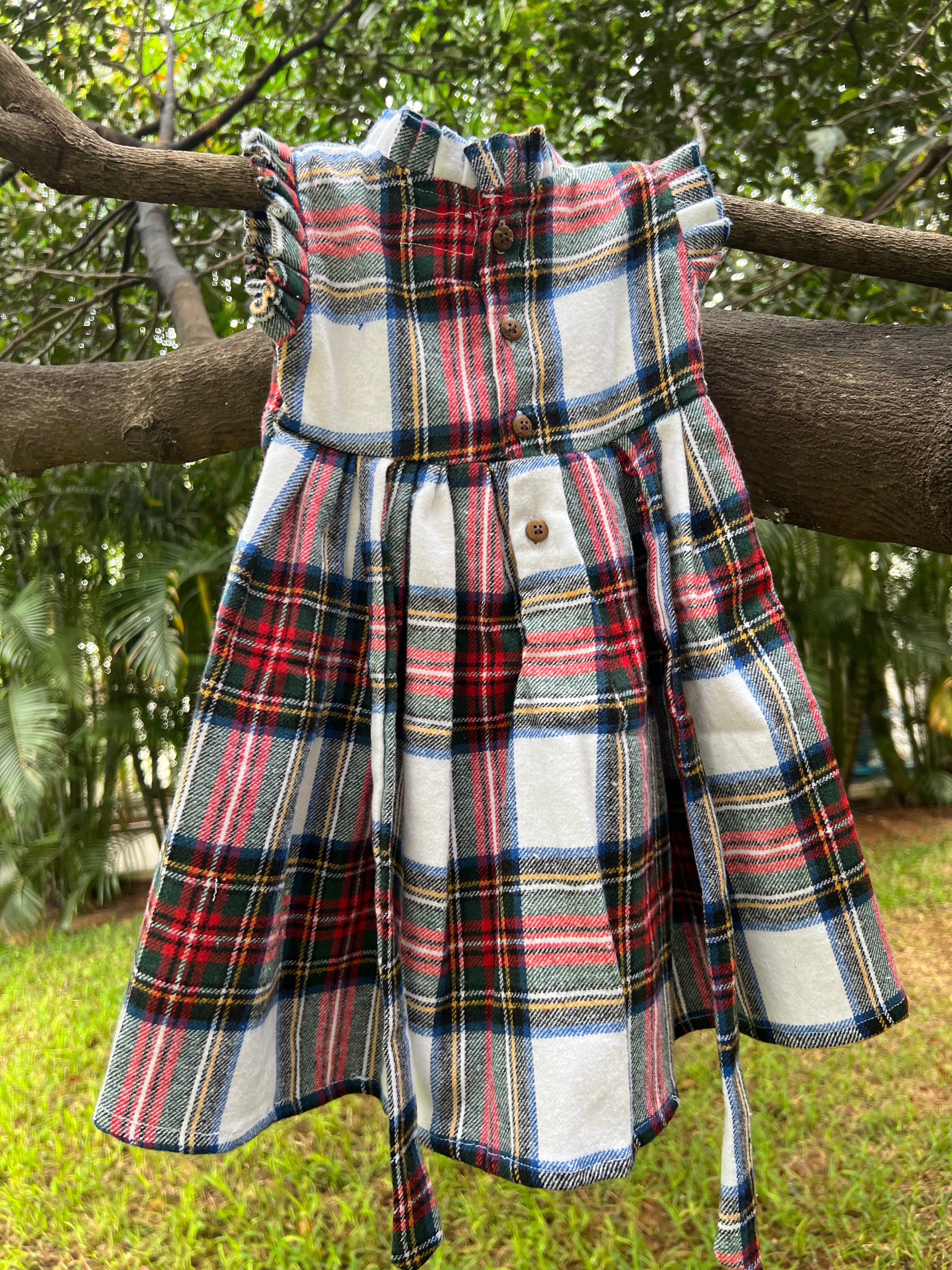 Woolen plaid Frock
