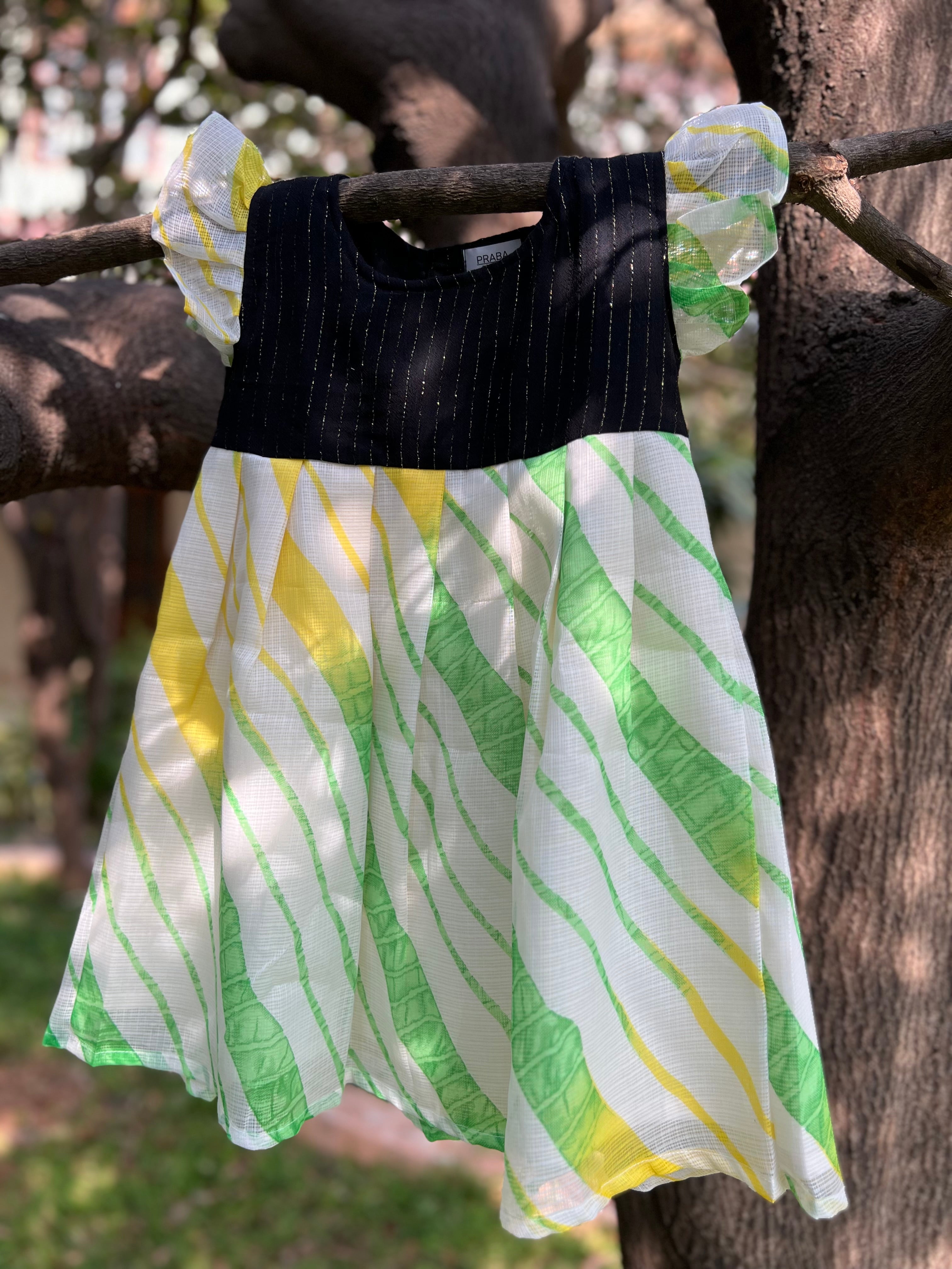 Black cotton and Kota Frock