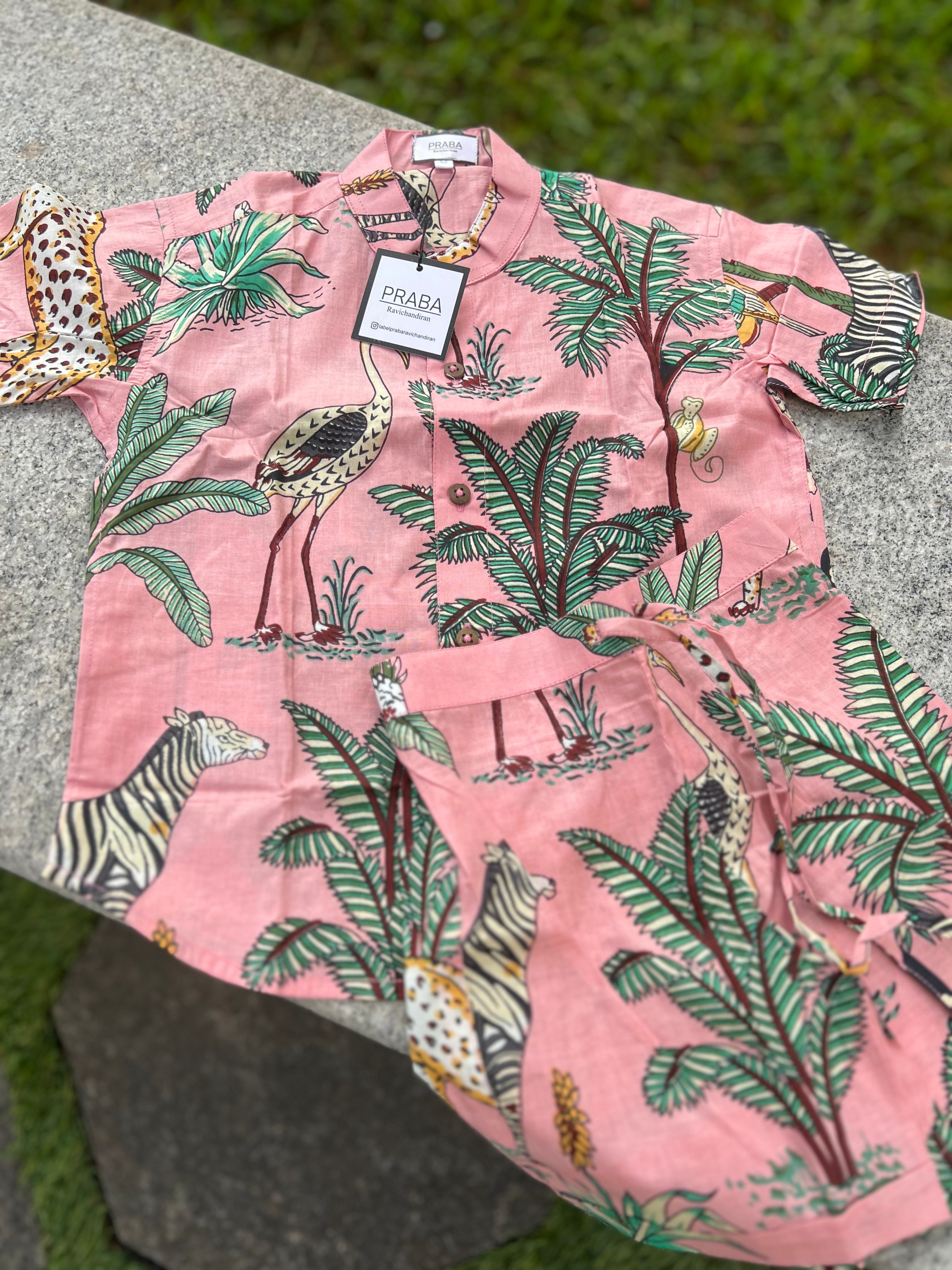 Tropical Print Peach