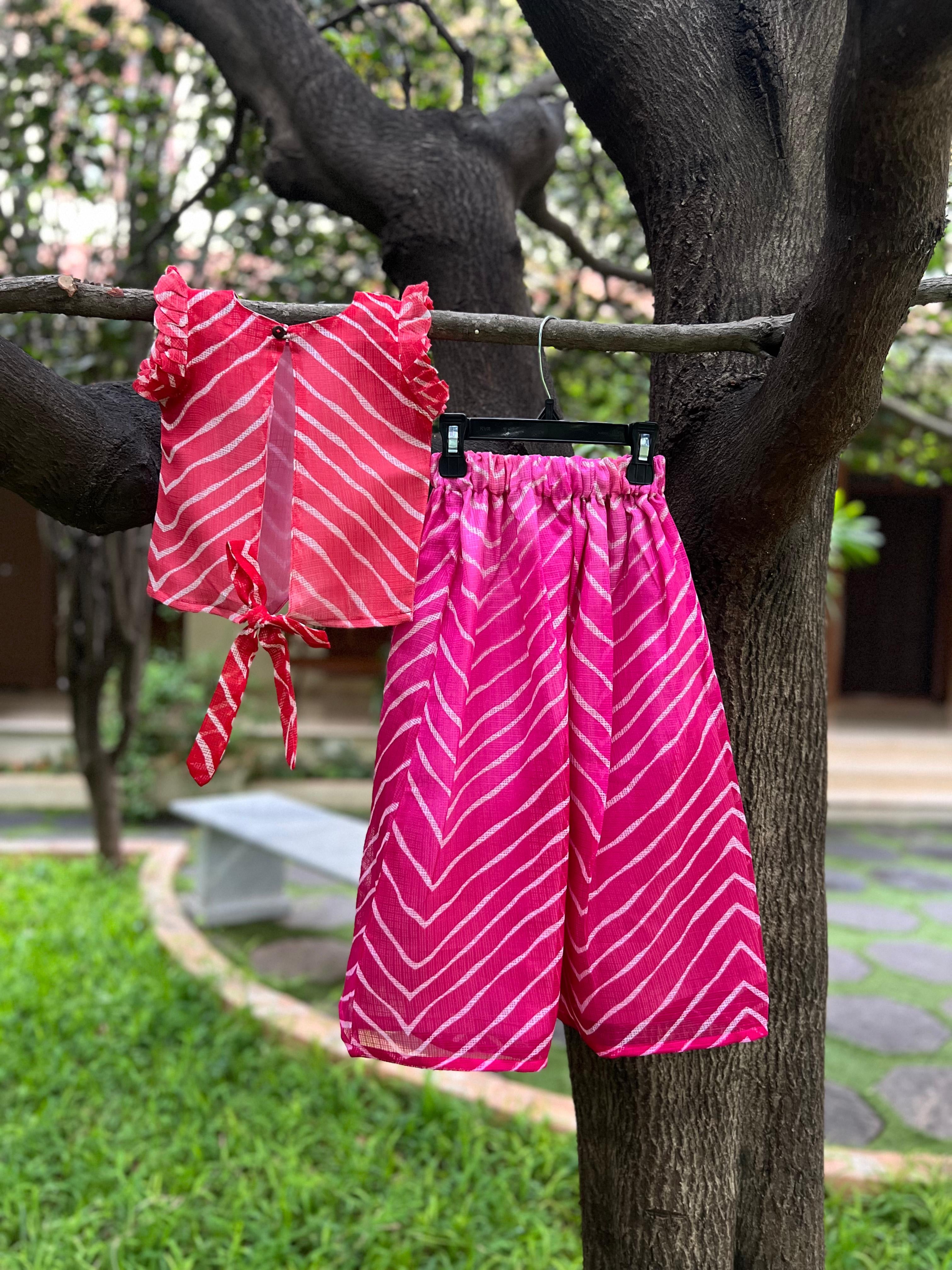 Pink Full Skirt Set