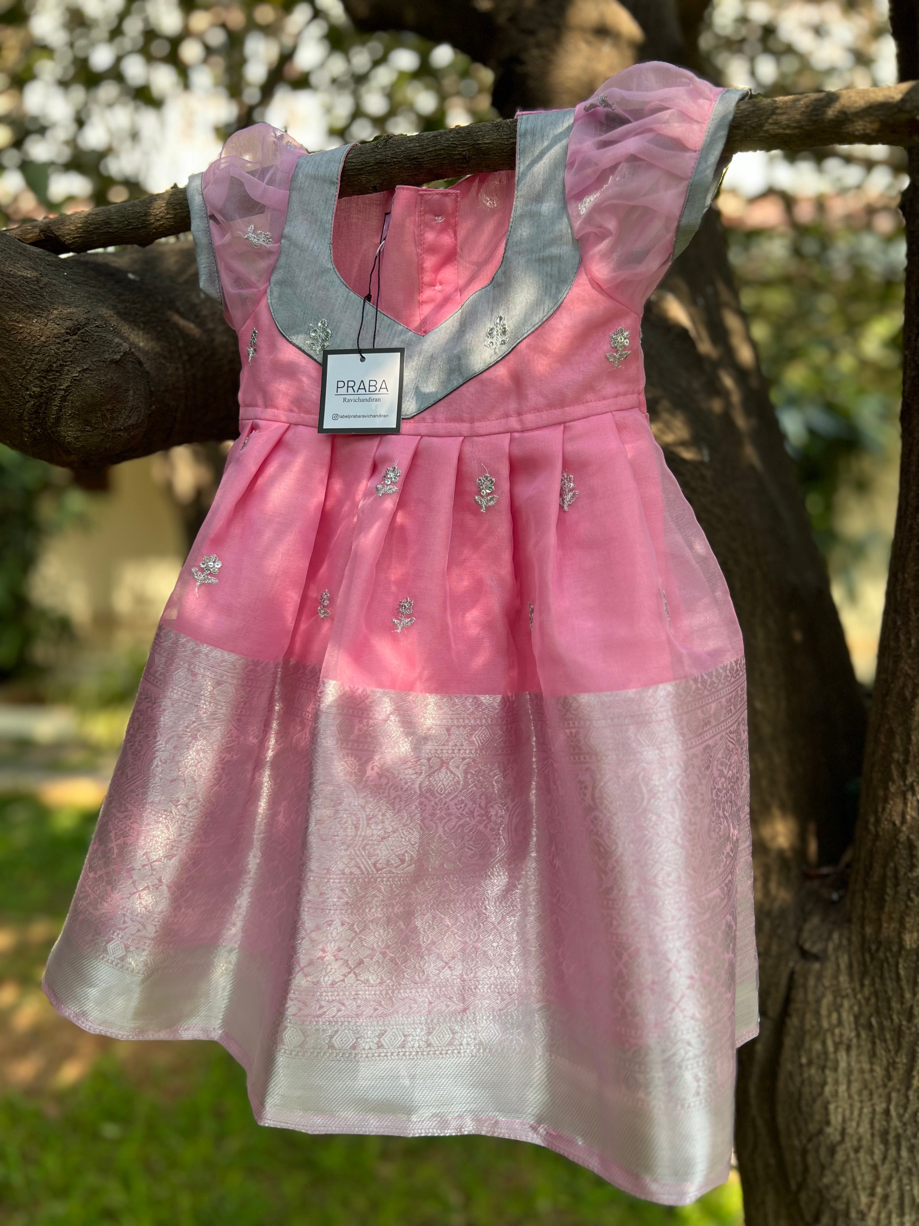 Pink Organza Frock