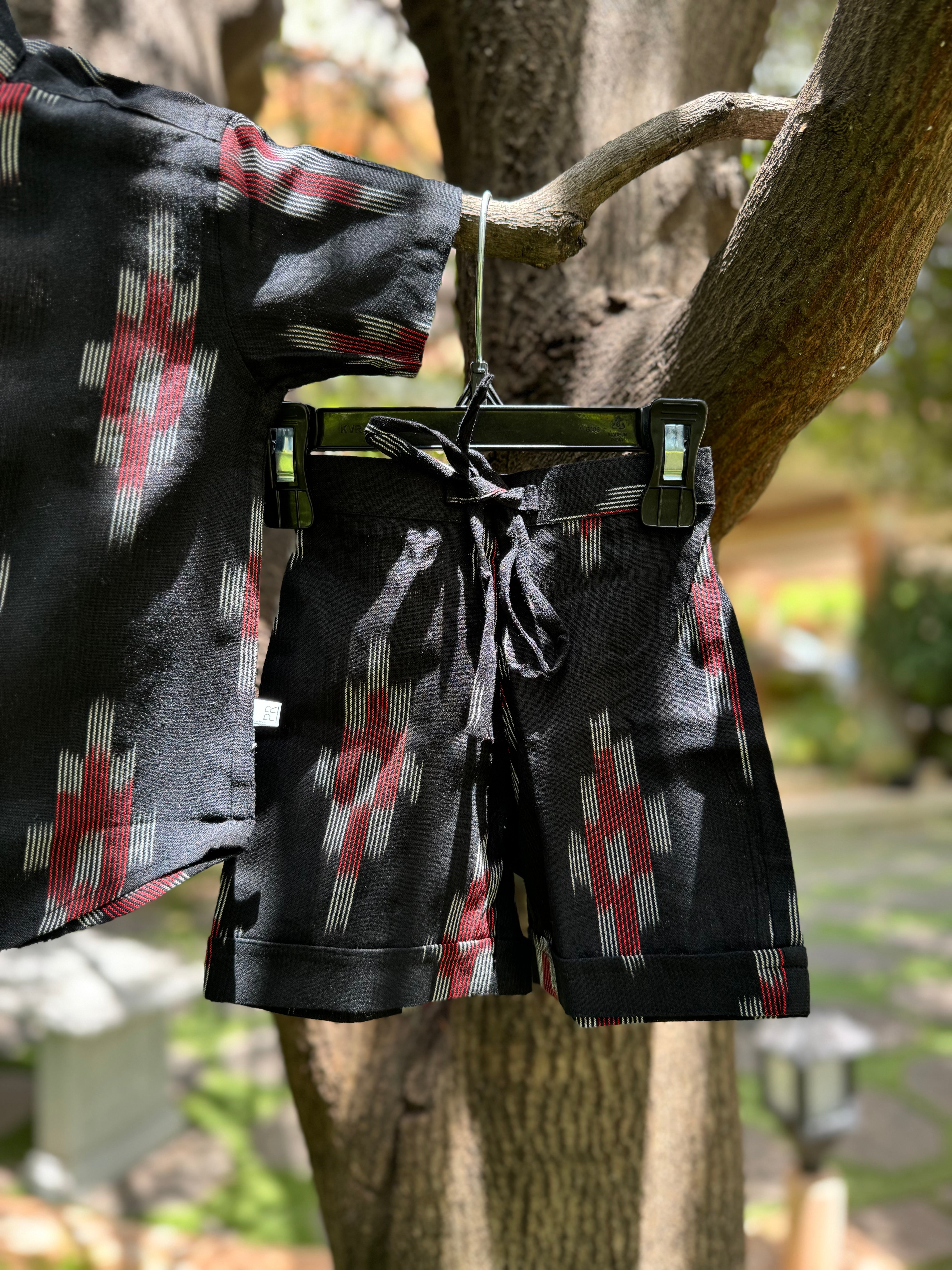 Classic Collection Ikkat Black & Red