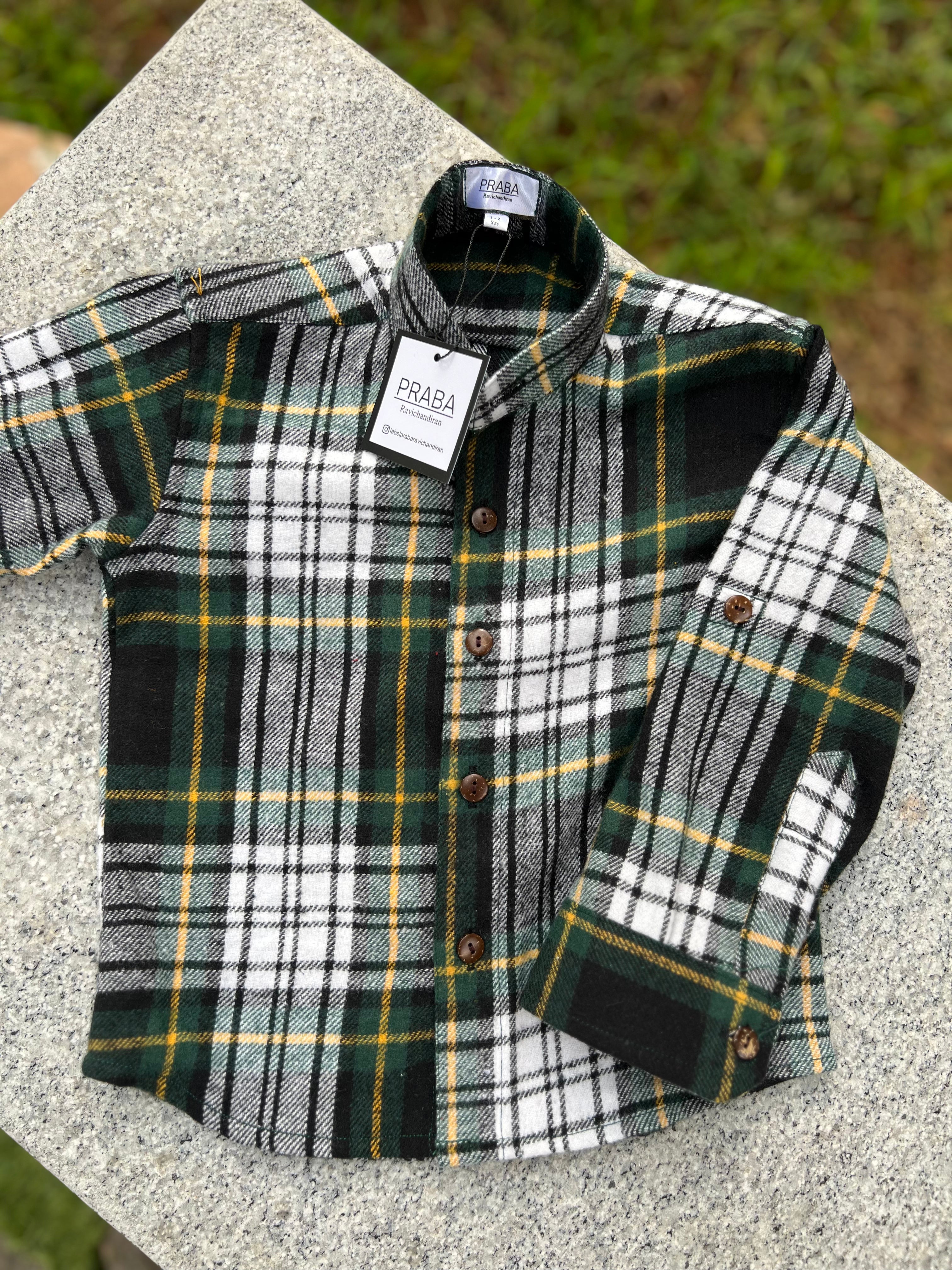 Woolen Plaid warm Shirt