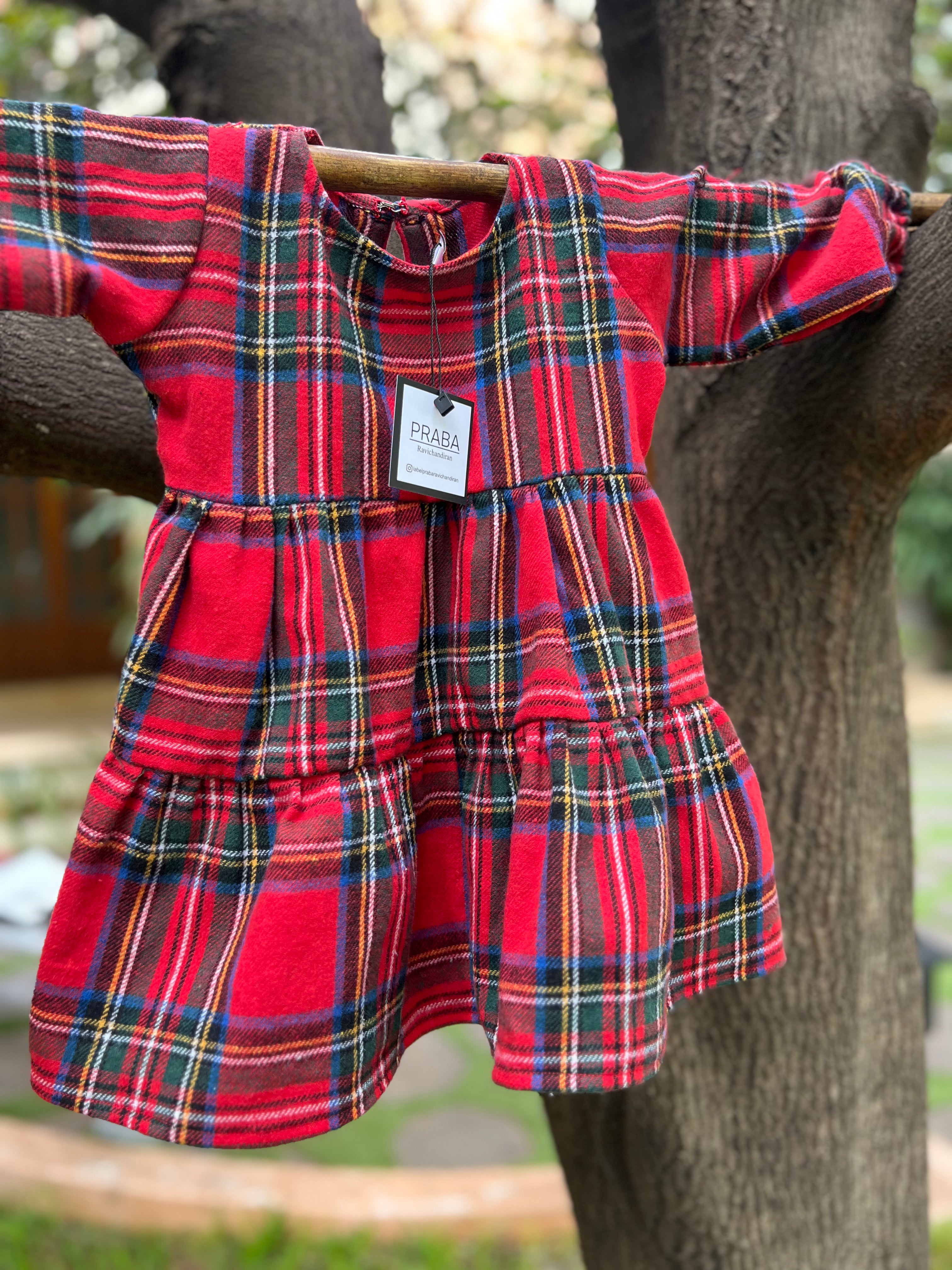 Woolen plaid Frock