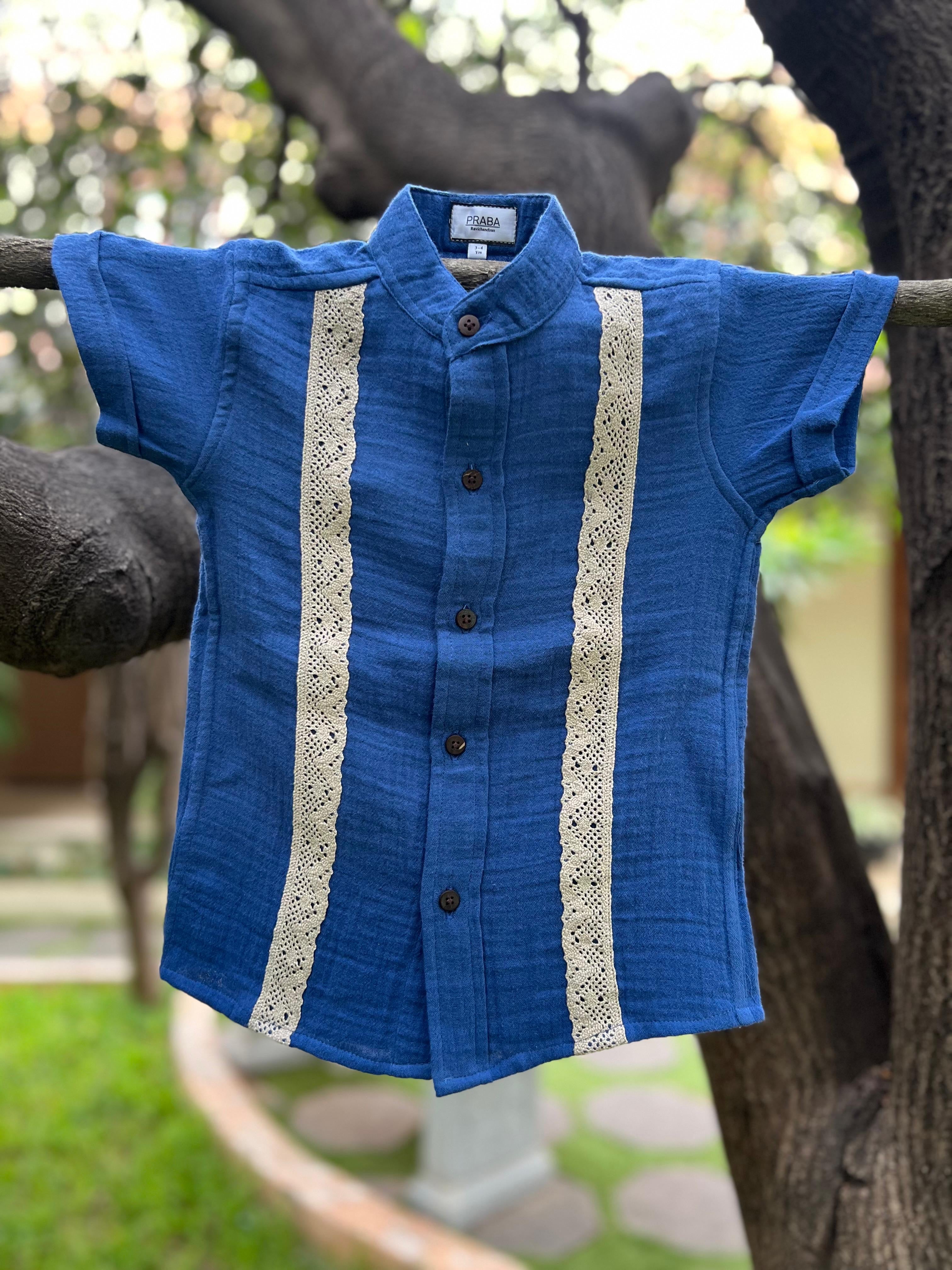 PR’s Signature Style, Blue Shirt with Lace