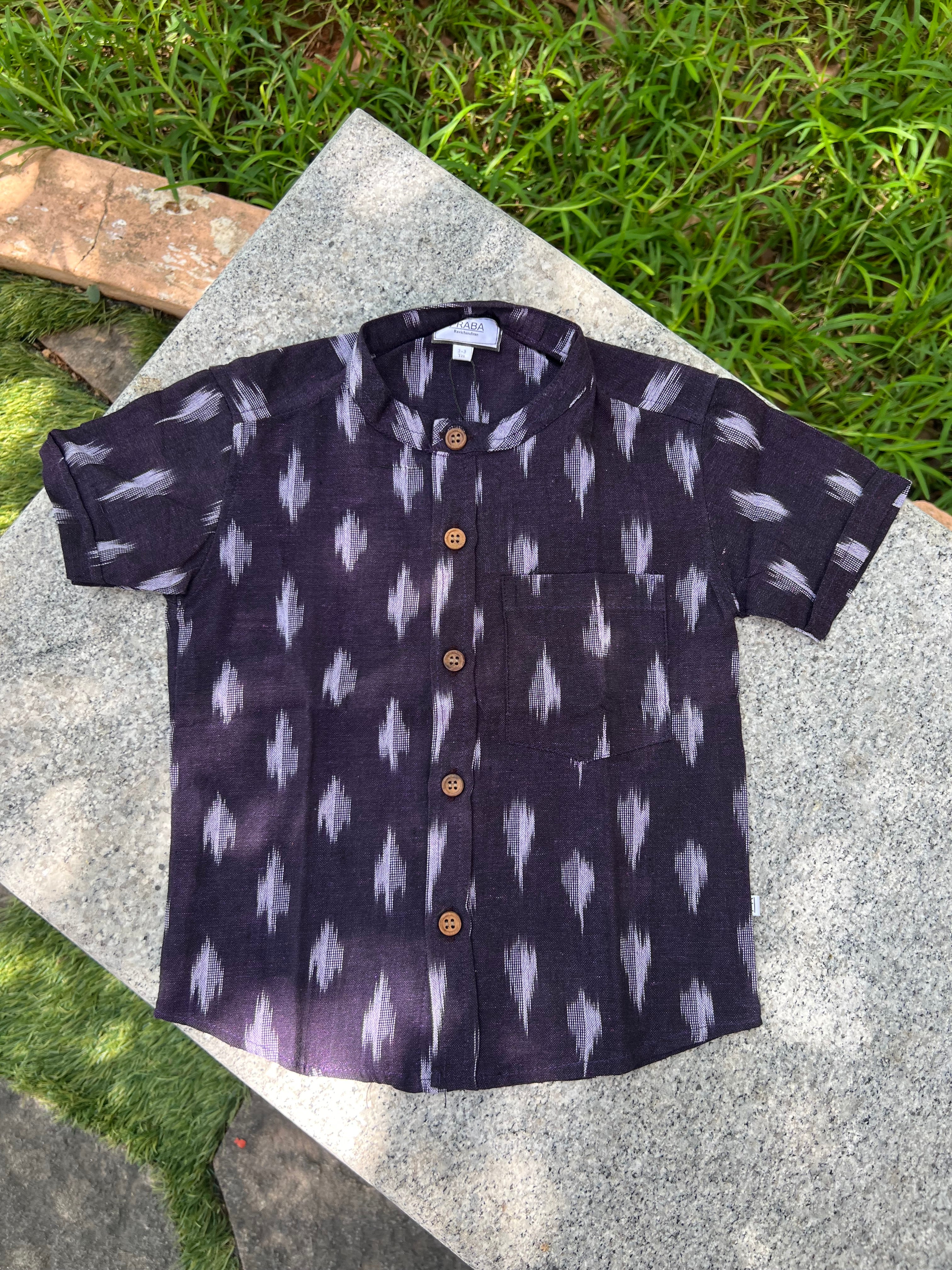 Purple Ikkat (Regular Fit)