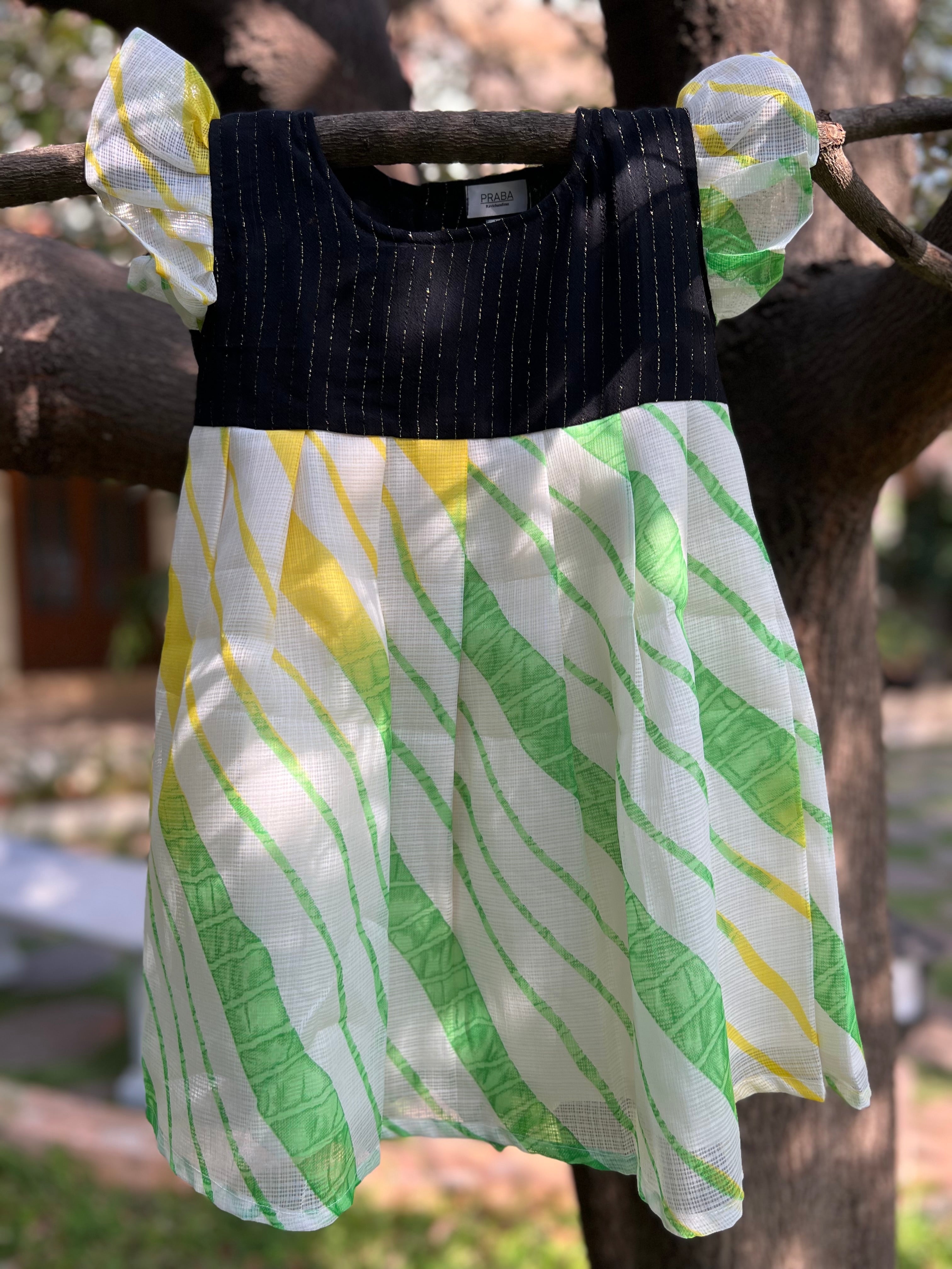 Black cotton and Kota Frock