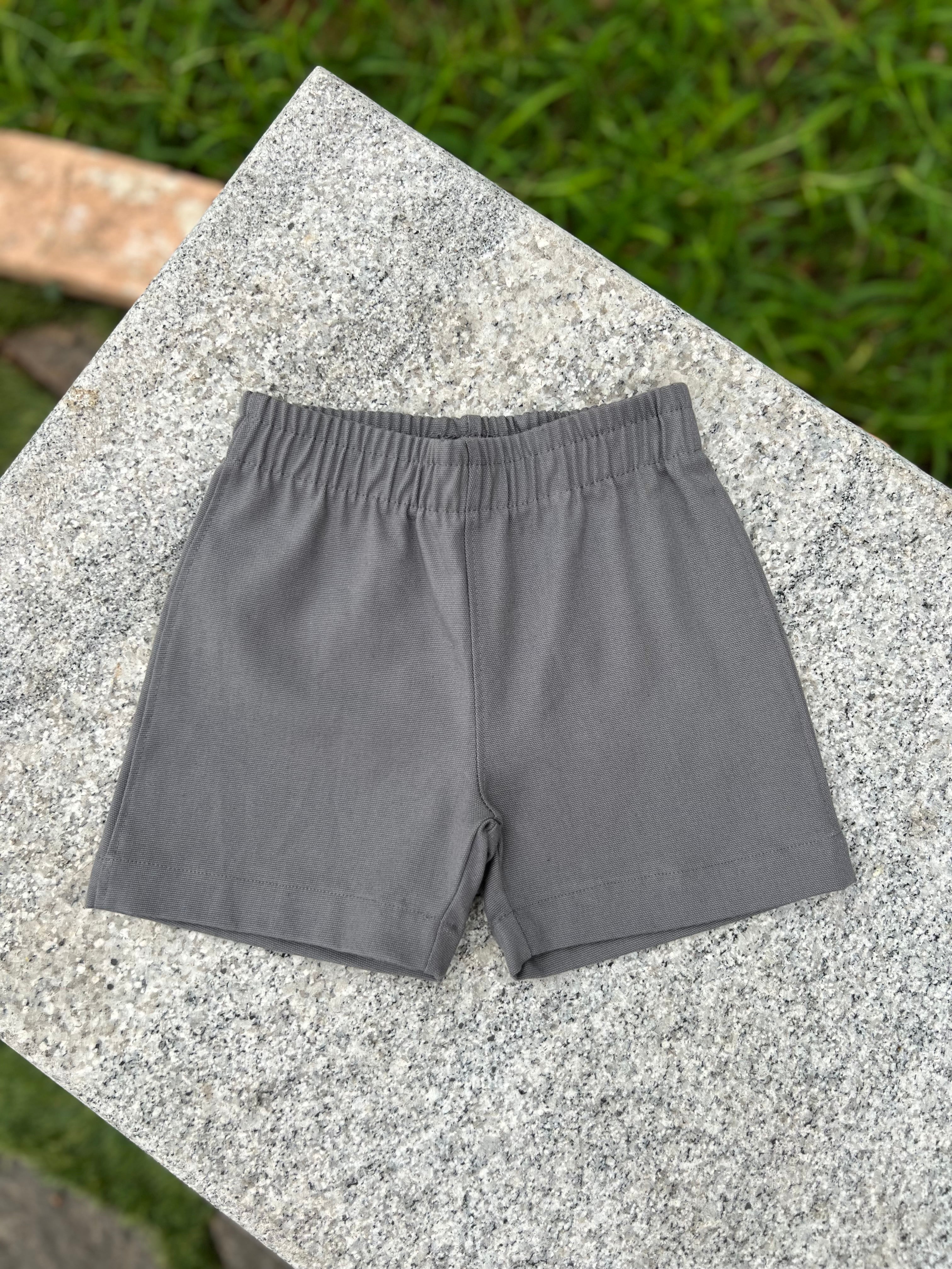 Grey Semi Denim Pull-On shorts