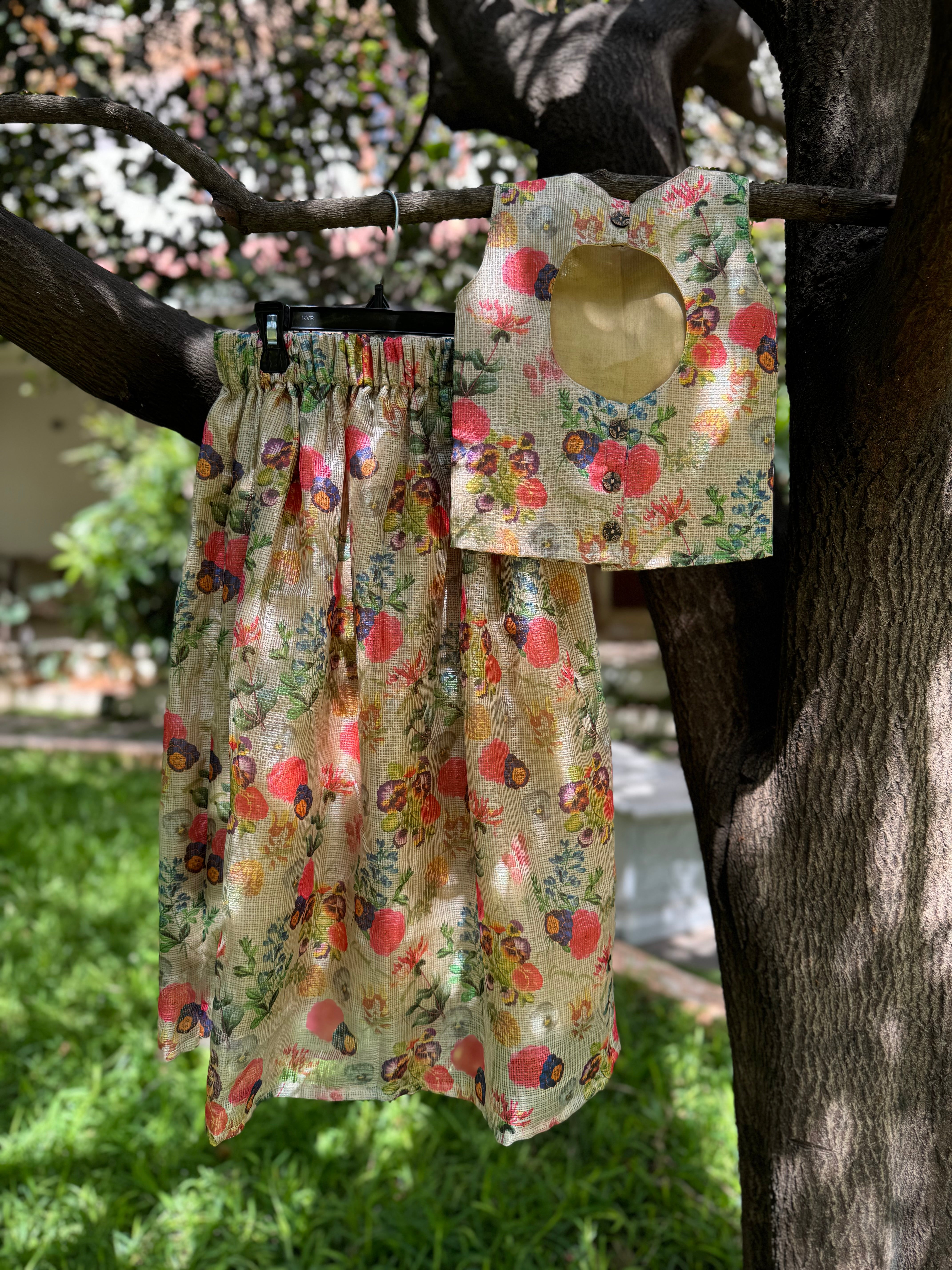 Floral Full Skirt Set Co-ords