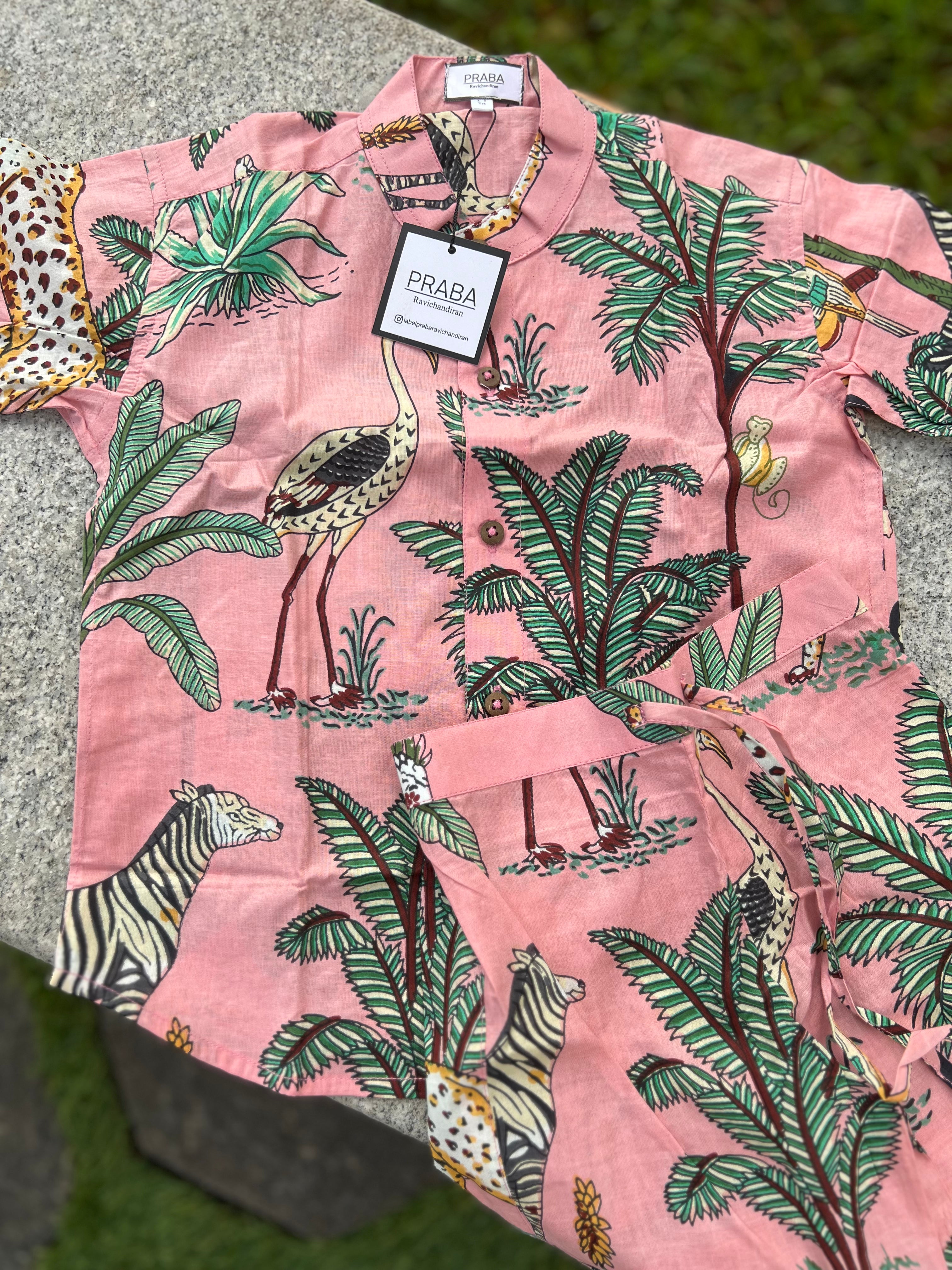 Tropical Print Peach