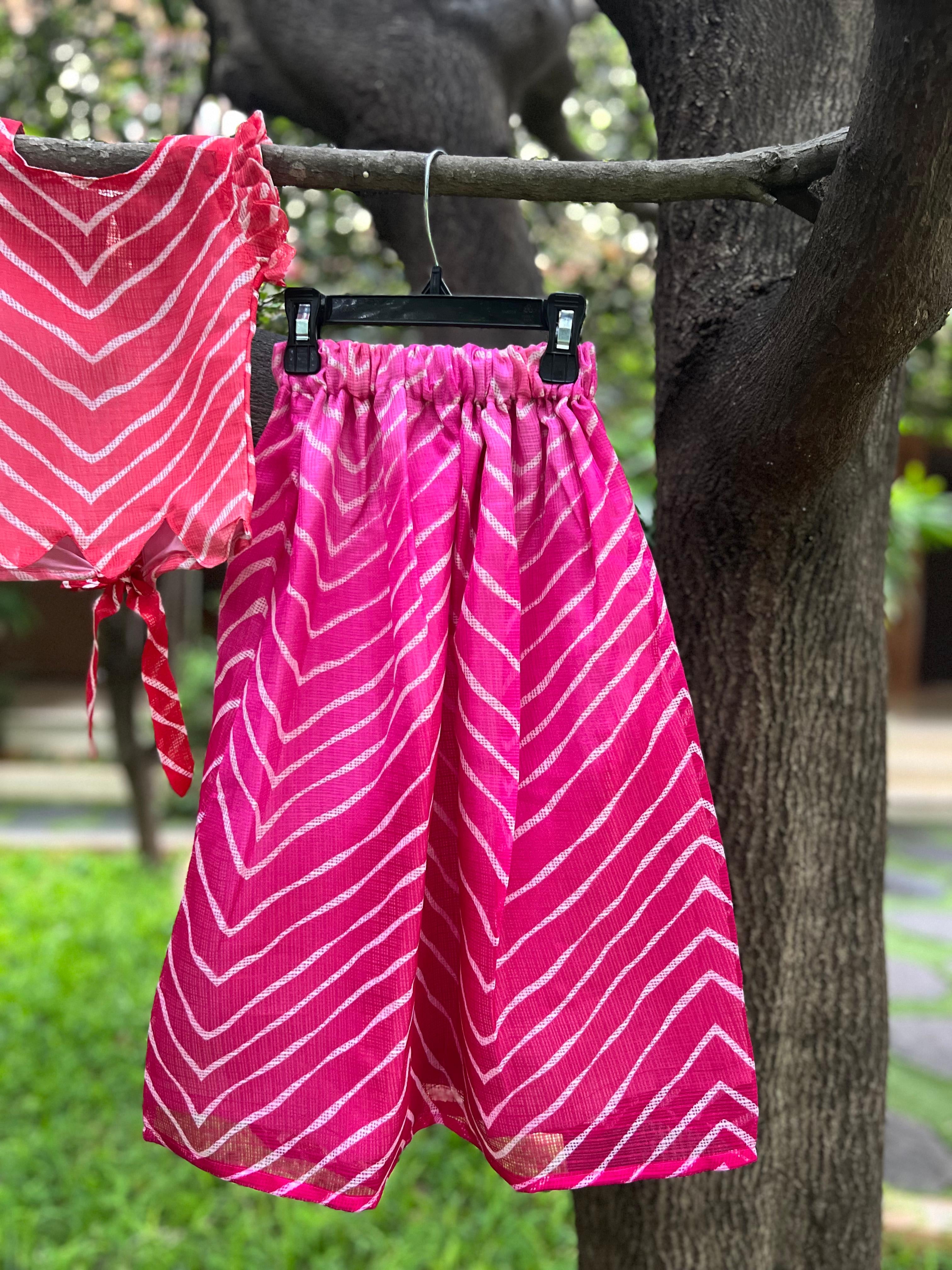 Pink Full Skirt Set