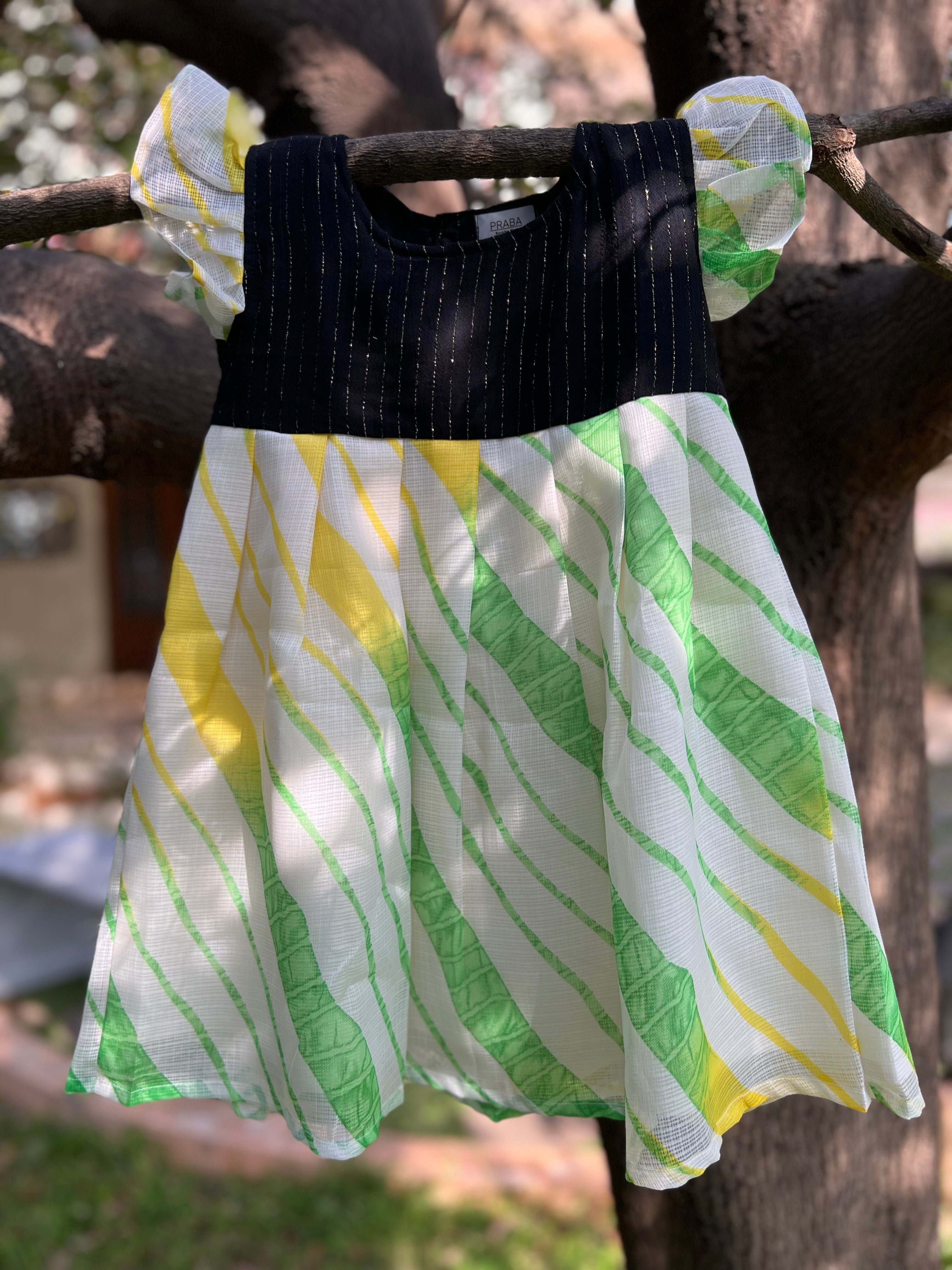 Black cotton and Kota Frock