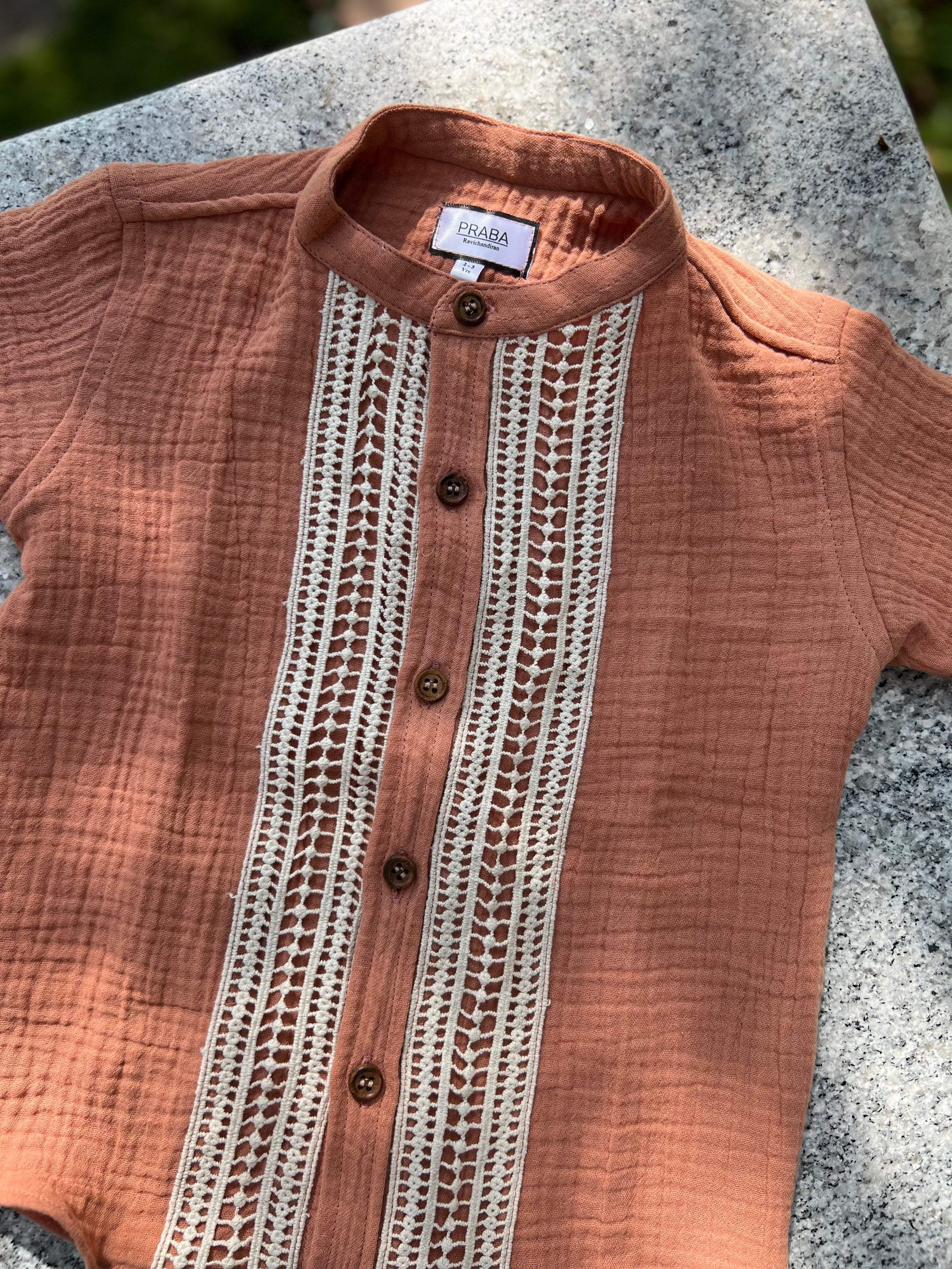 PR’s Signature Style, Soft Maroon with  Lace