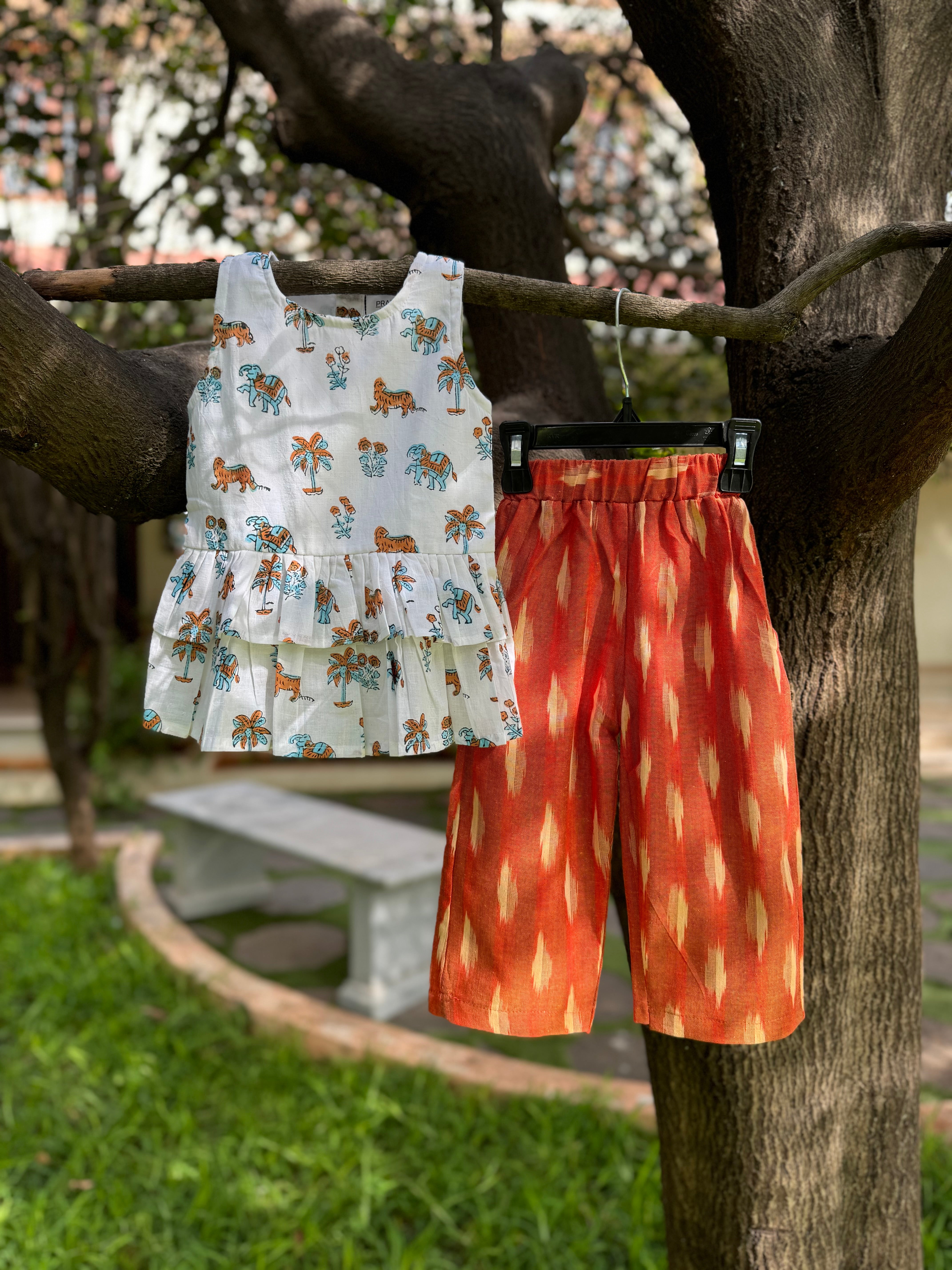 Animal π¦π¦£π print Top & Rust Orange pant