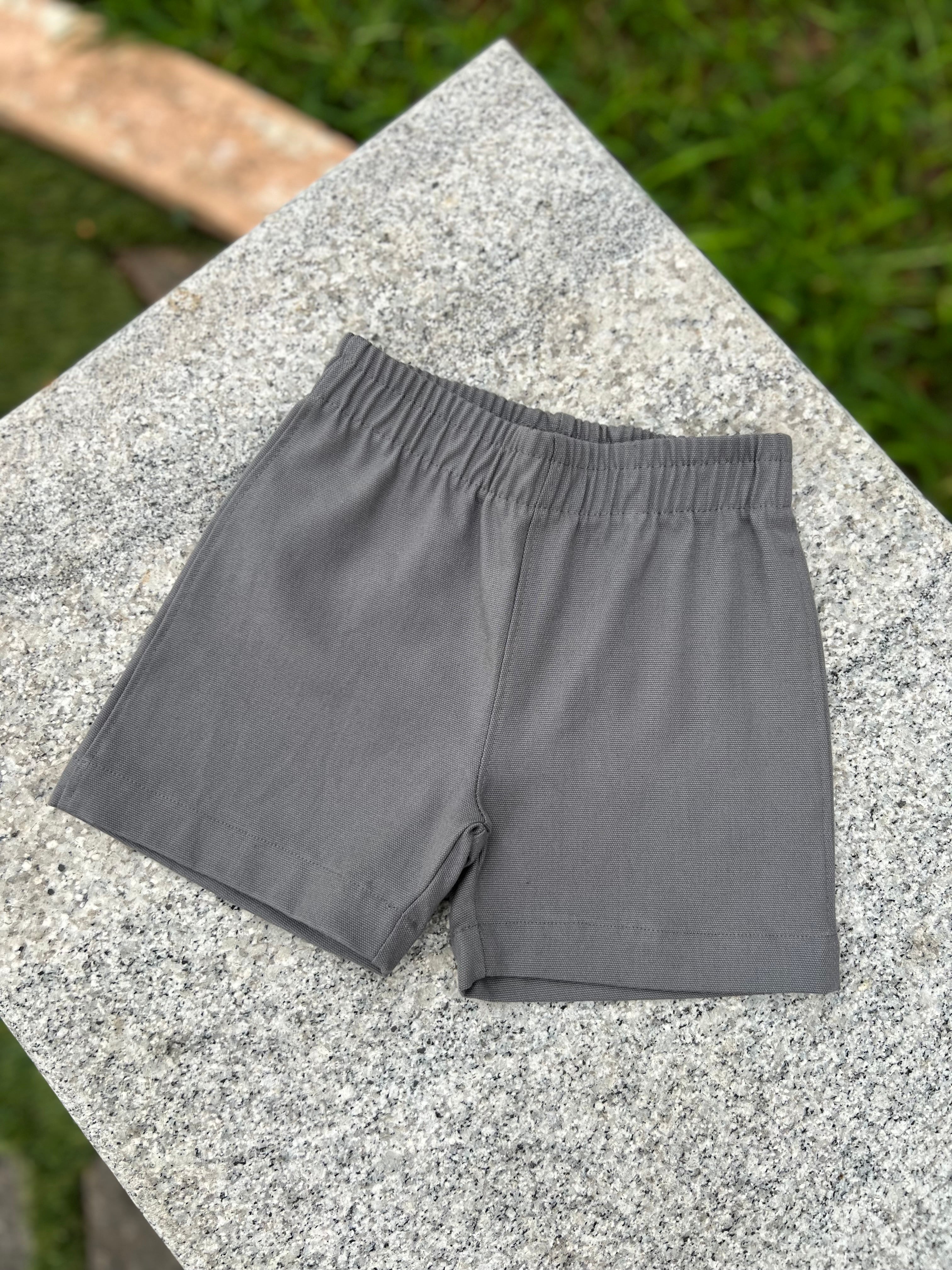 Grey Semi Denim Pull-On shorts
