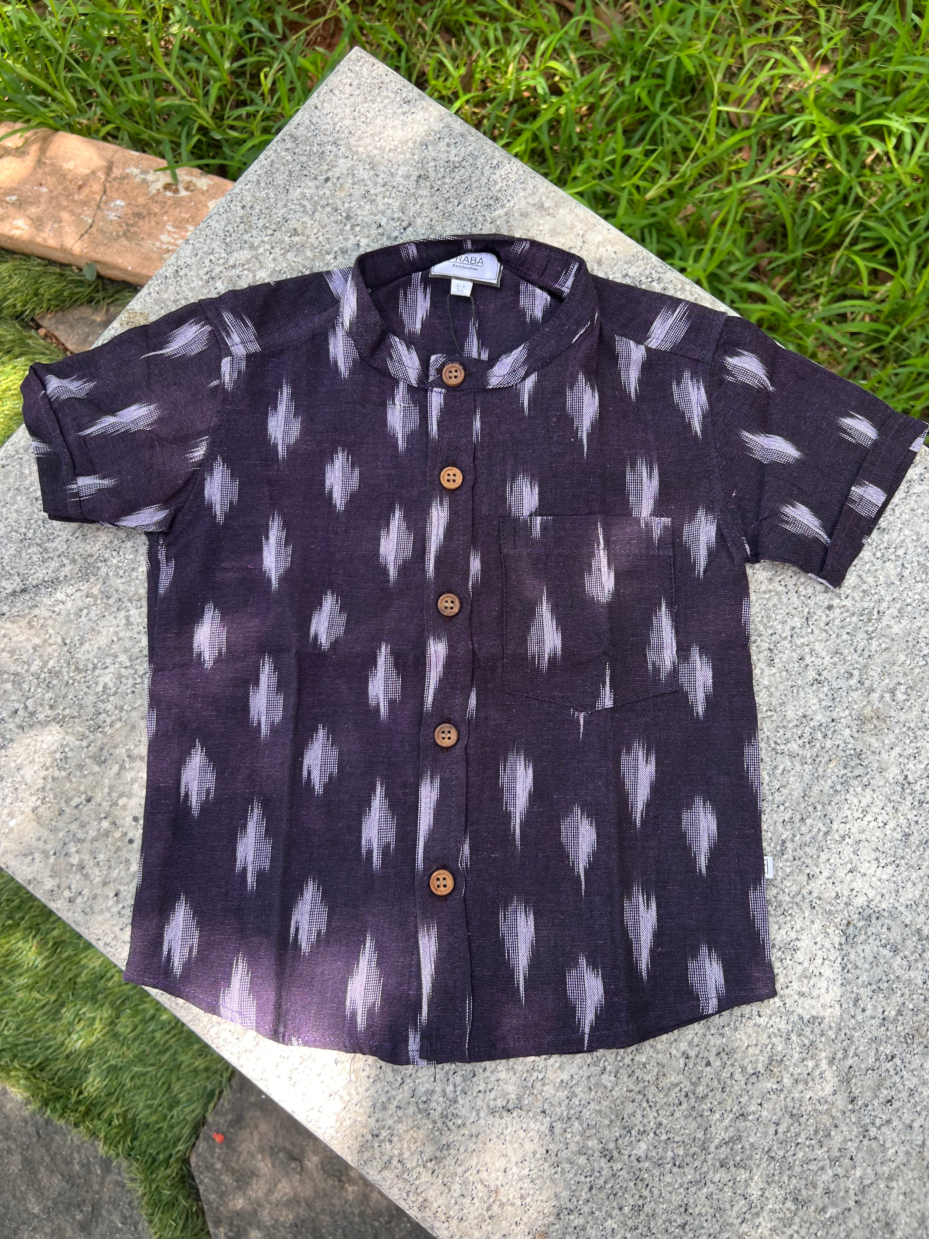 Purple Ikkat (Regular Fit)