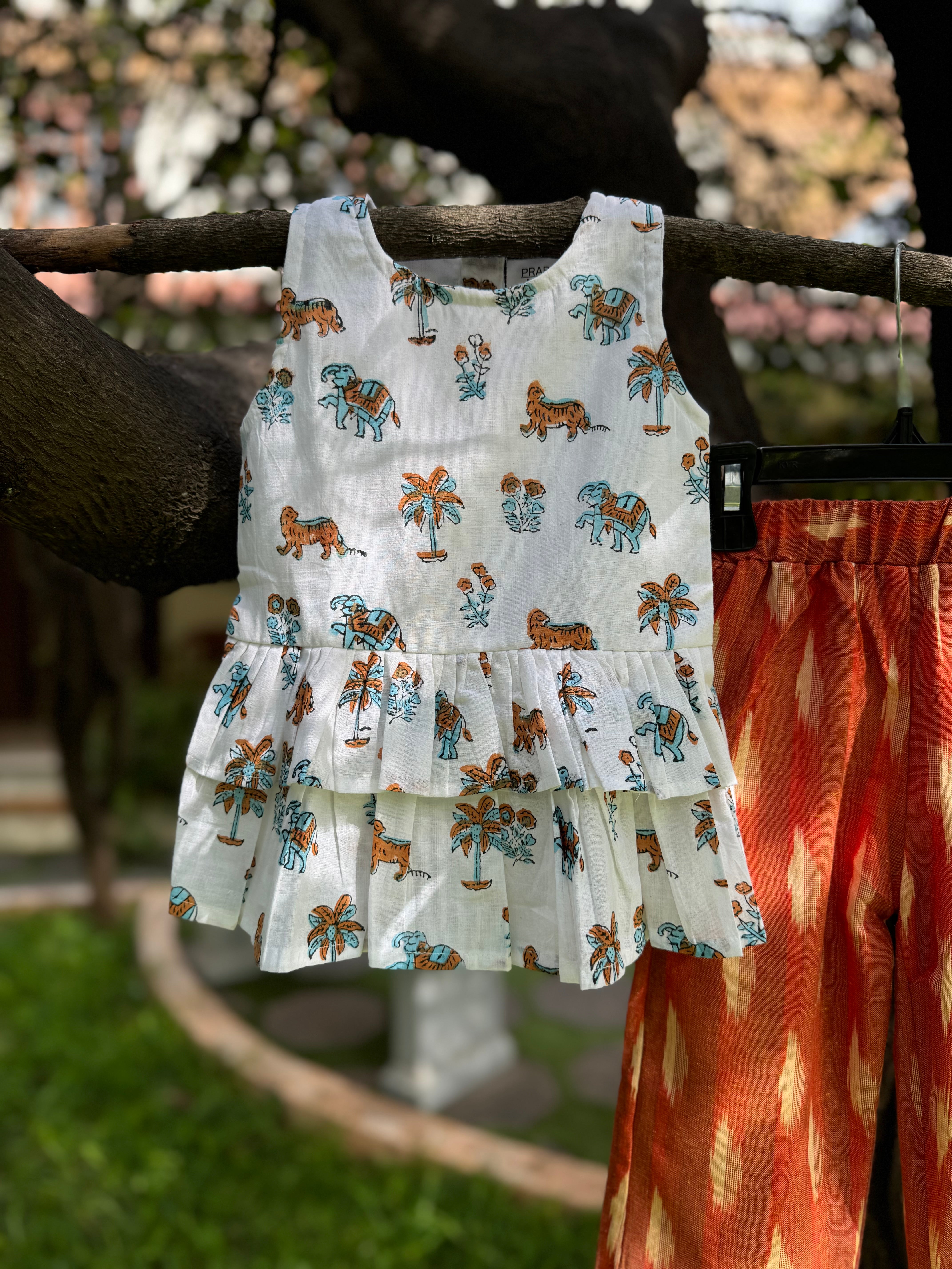 Animal π¦π¦£π print Top & Rust Orange pant