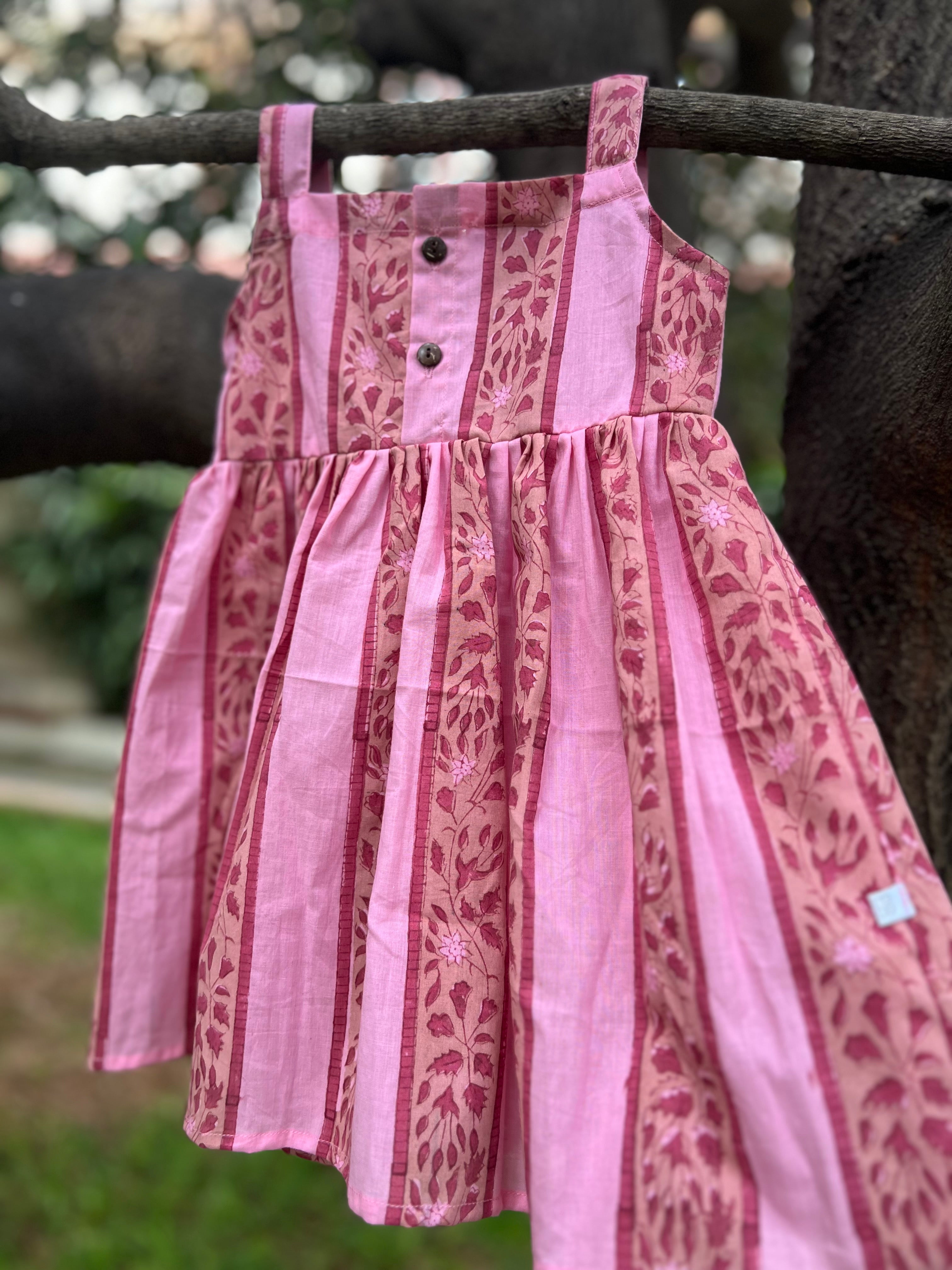 Pink frill summer frock