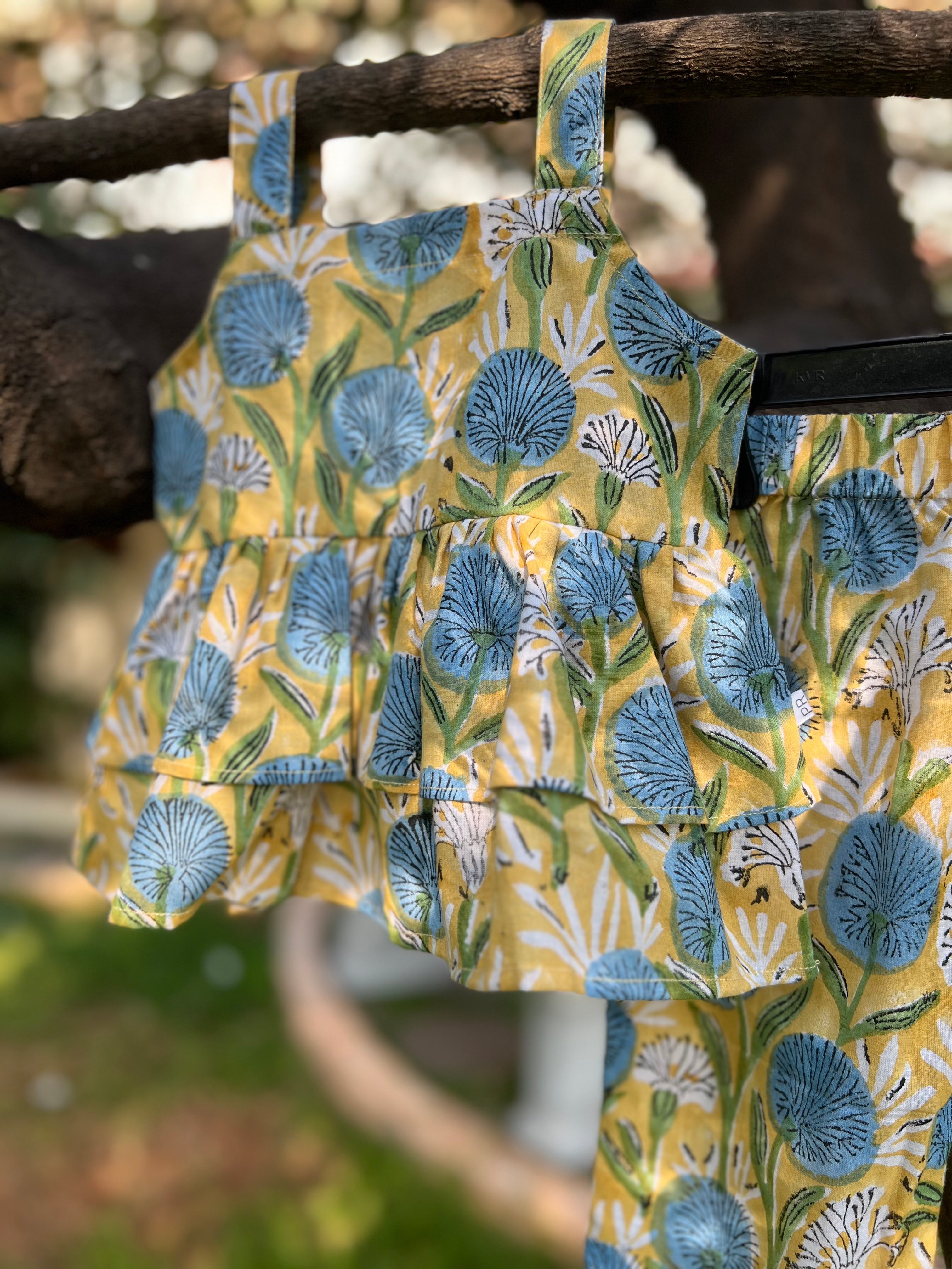 Double Frill Top and Full Pants