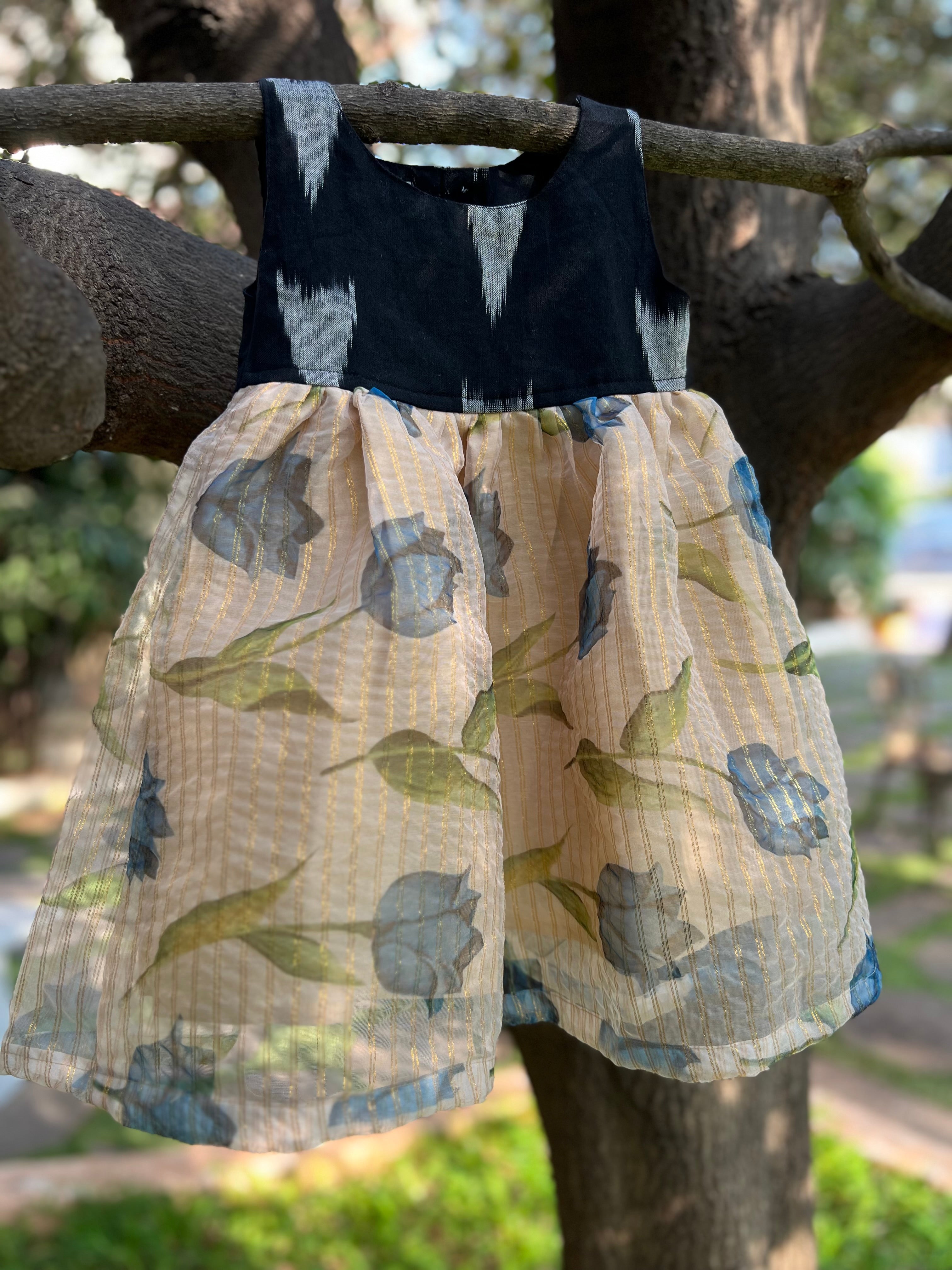 Black and Blue Organza