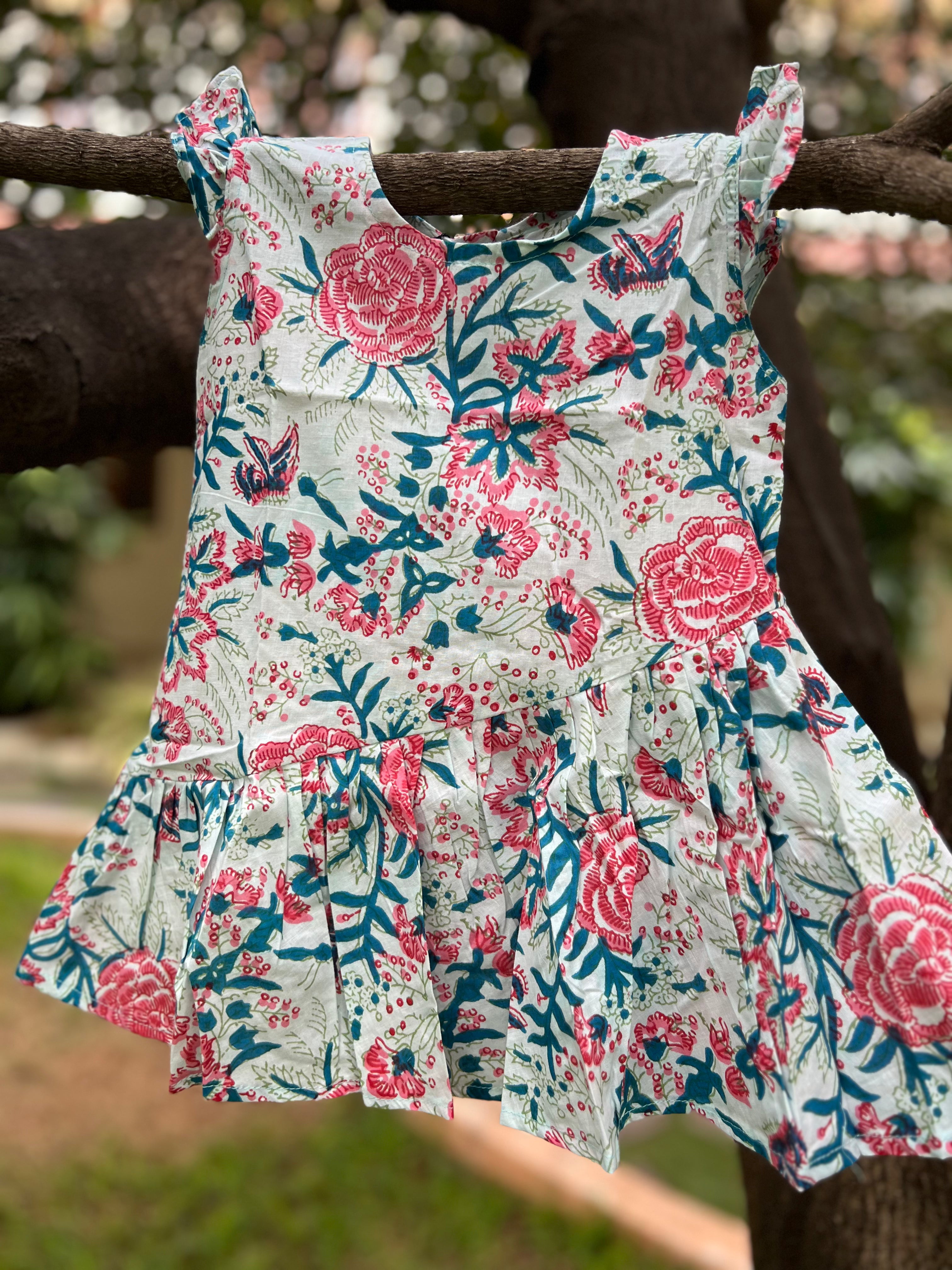 Cotton Summer Dress with Pleats