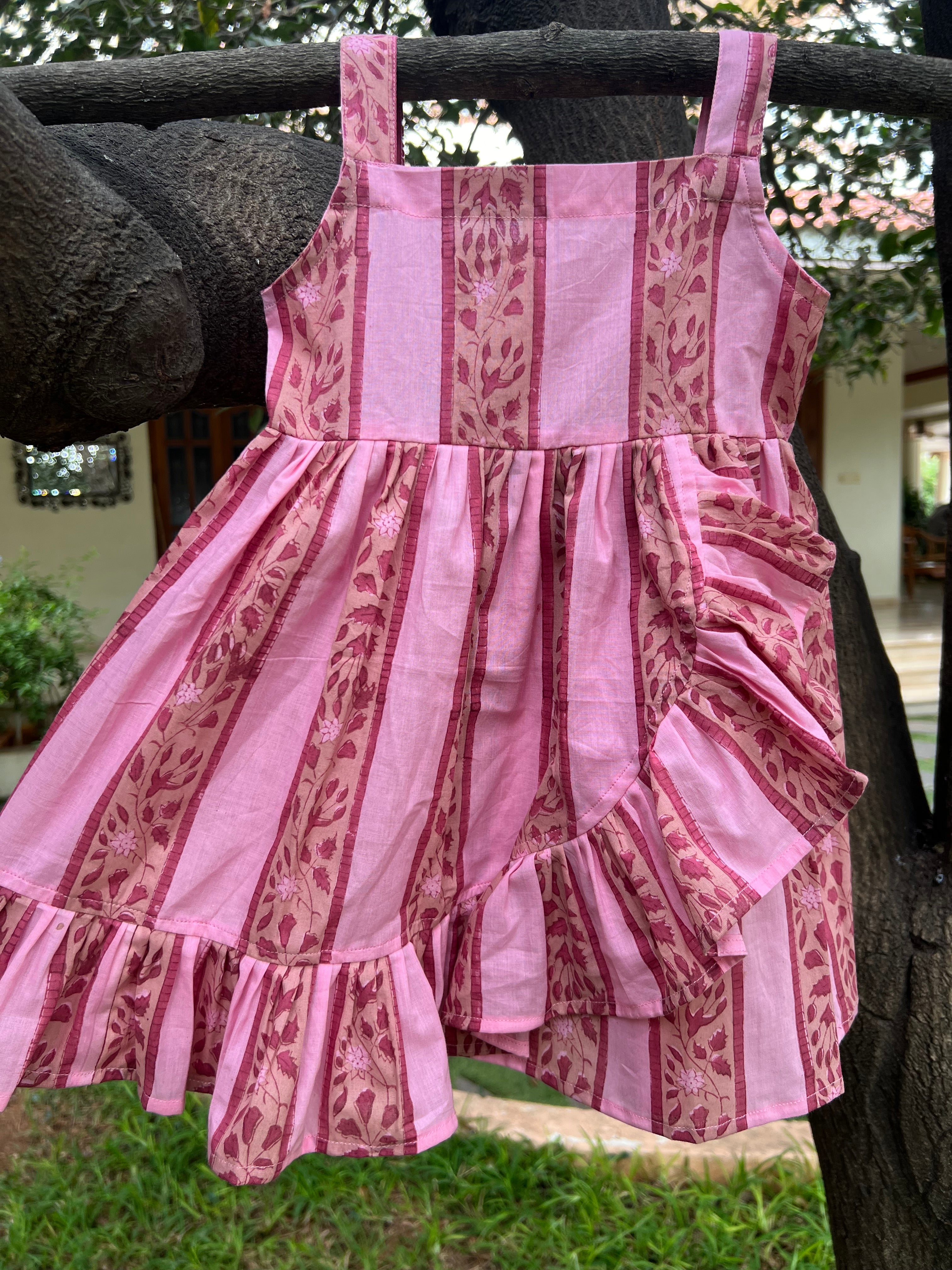 Pink frill summer frock