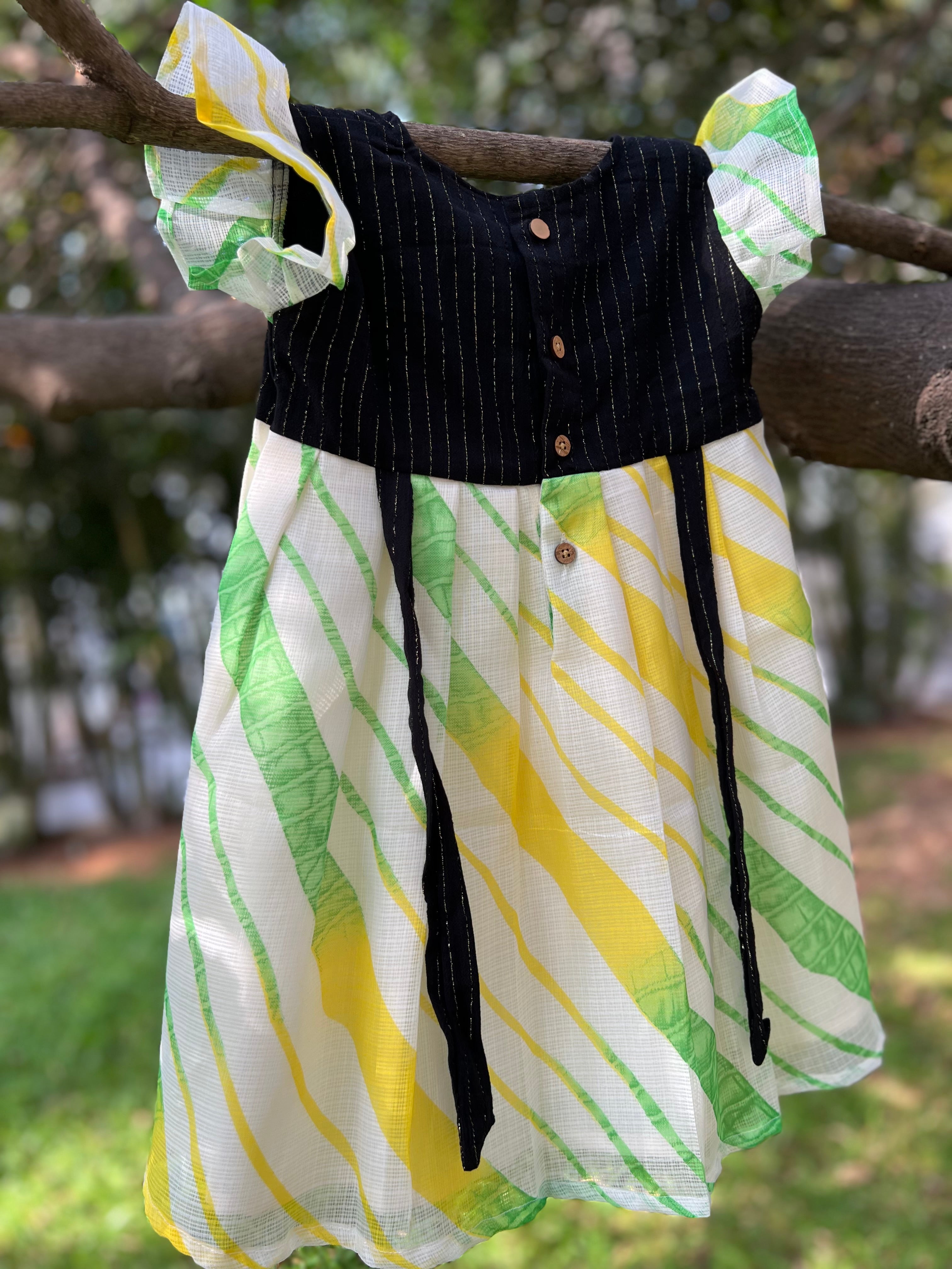 Black cotton and Kota Frock