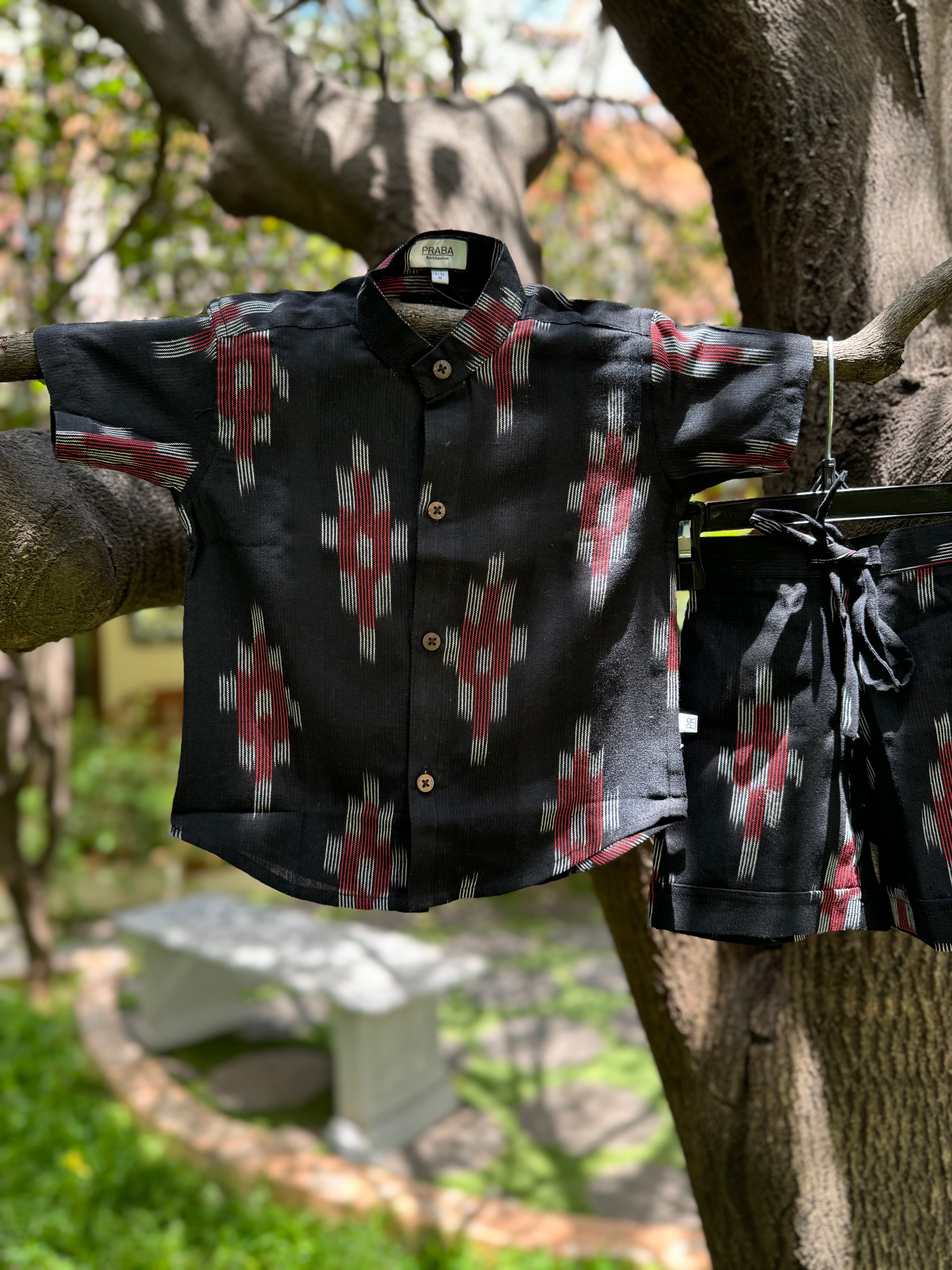 Classic Collection Ikkat Black & Red