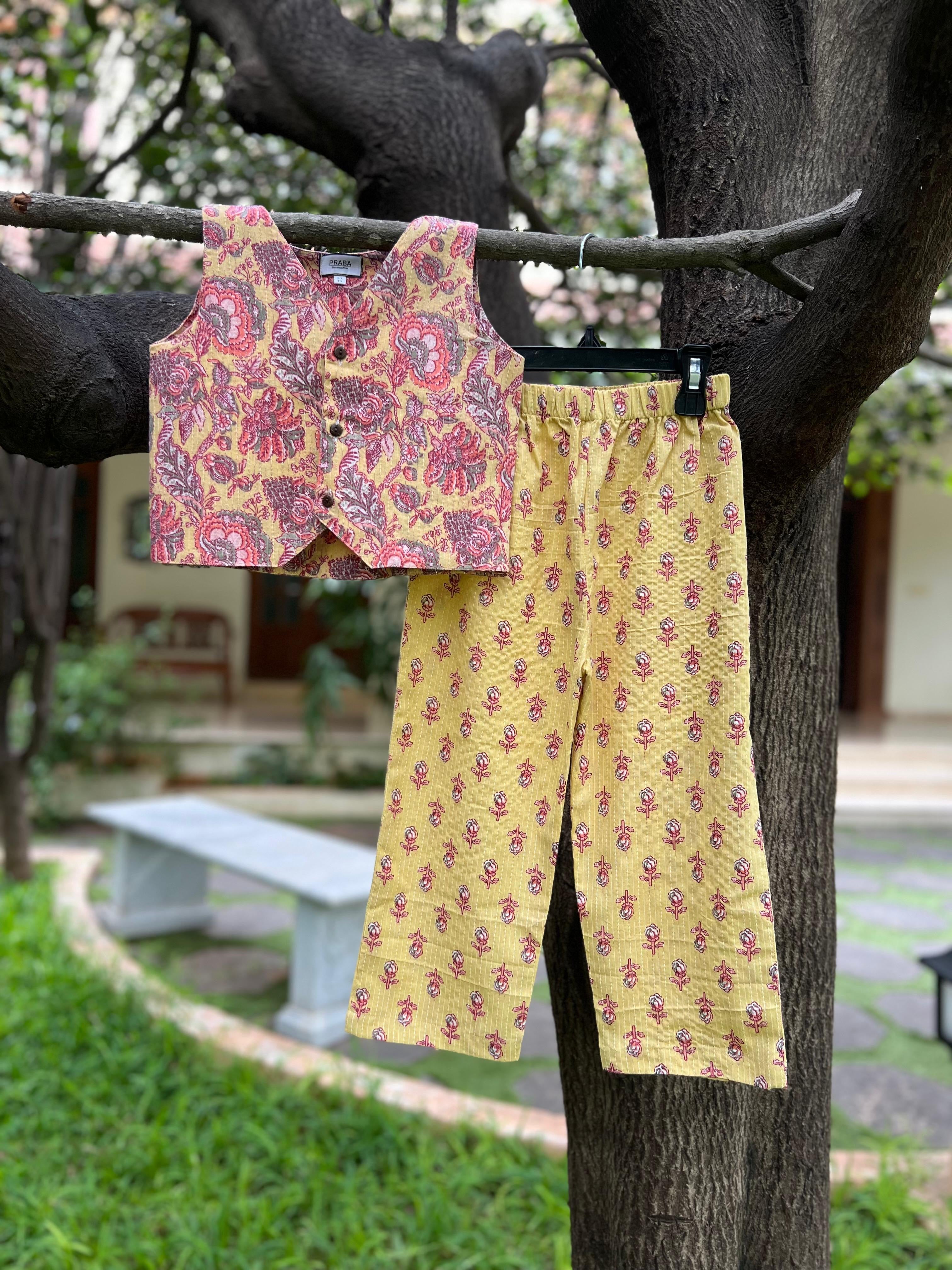 Vest-Top and Full Pant Set