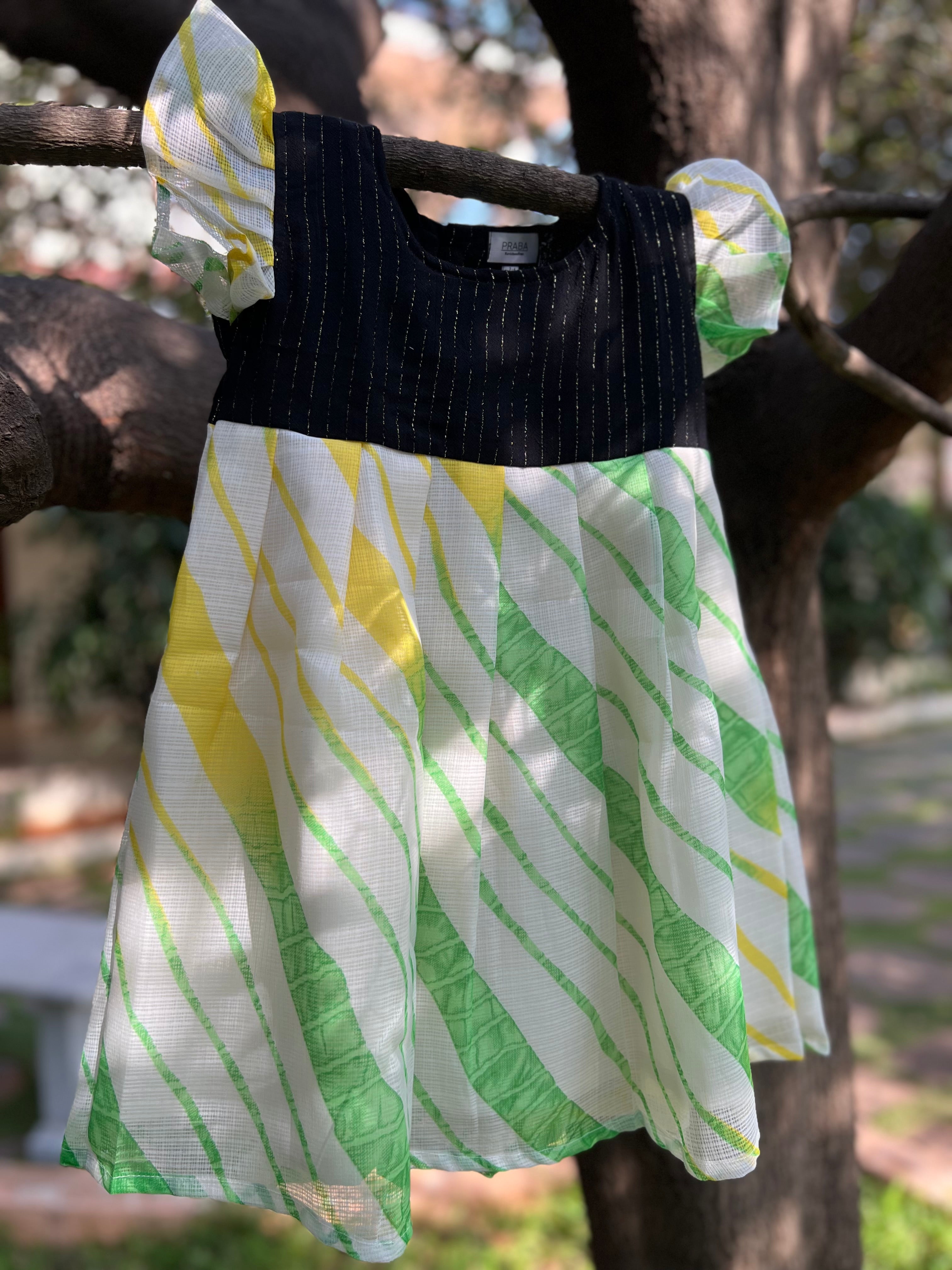 Black cotton and Kota Frock