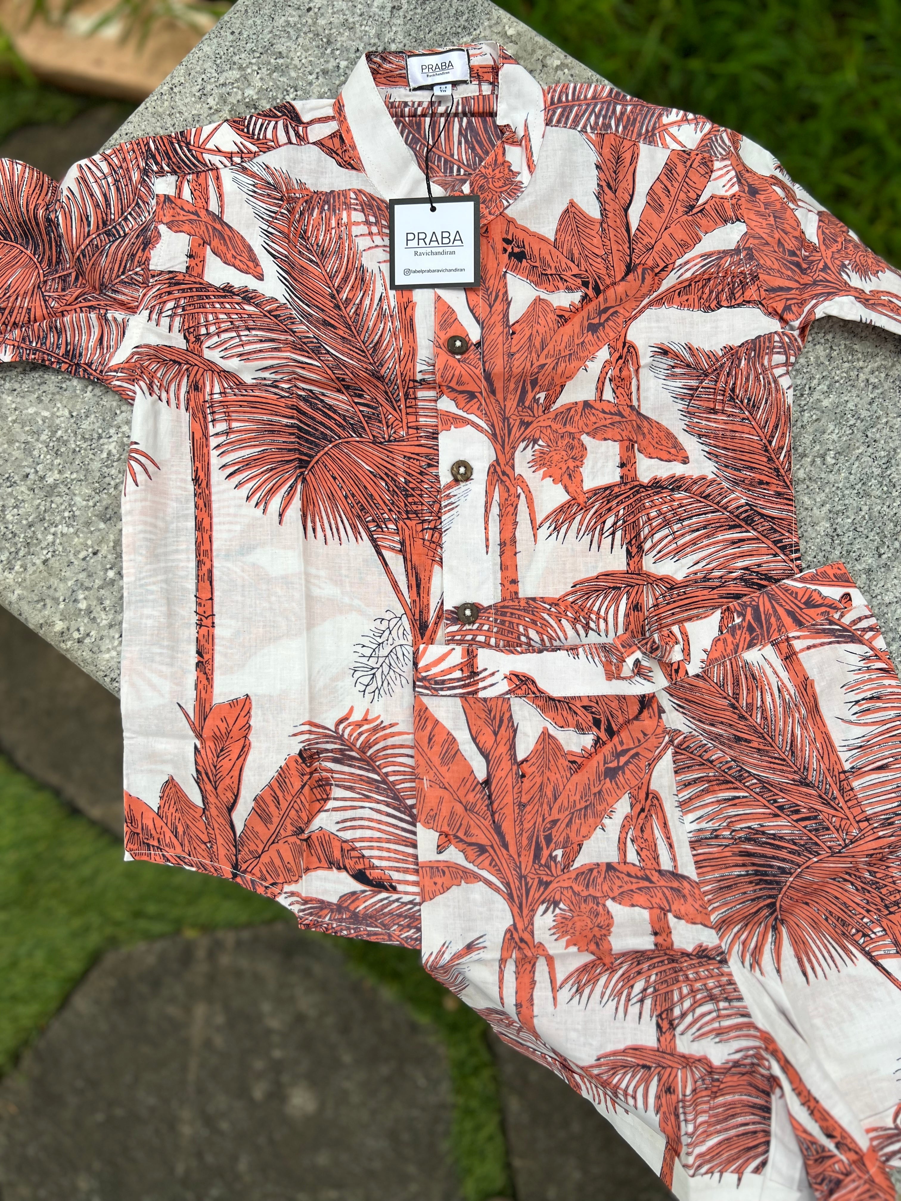 Tropical Print Orange