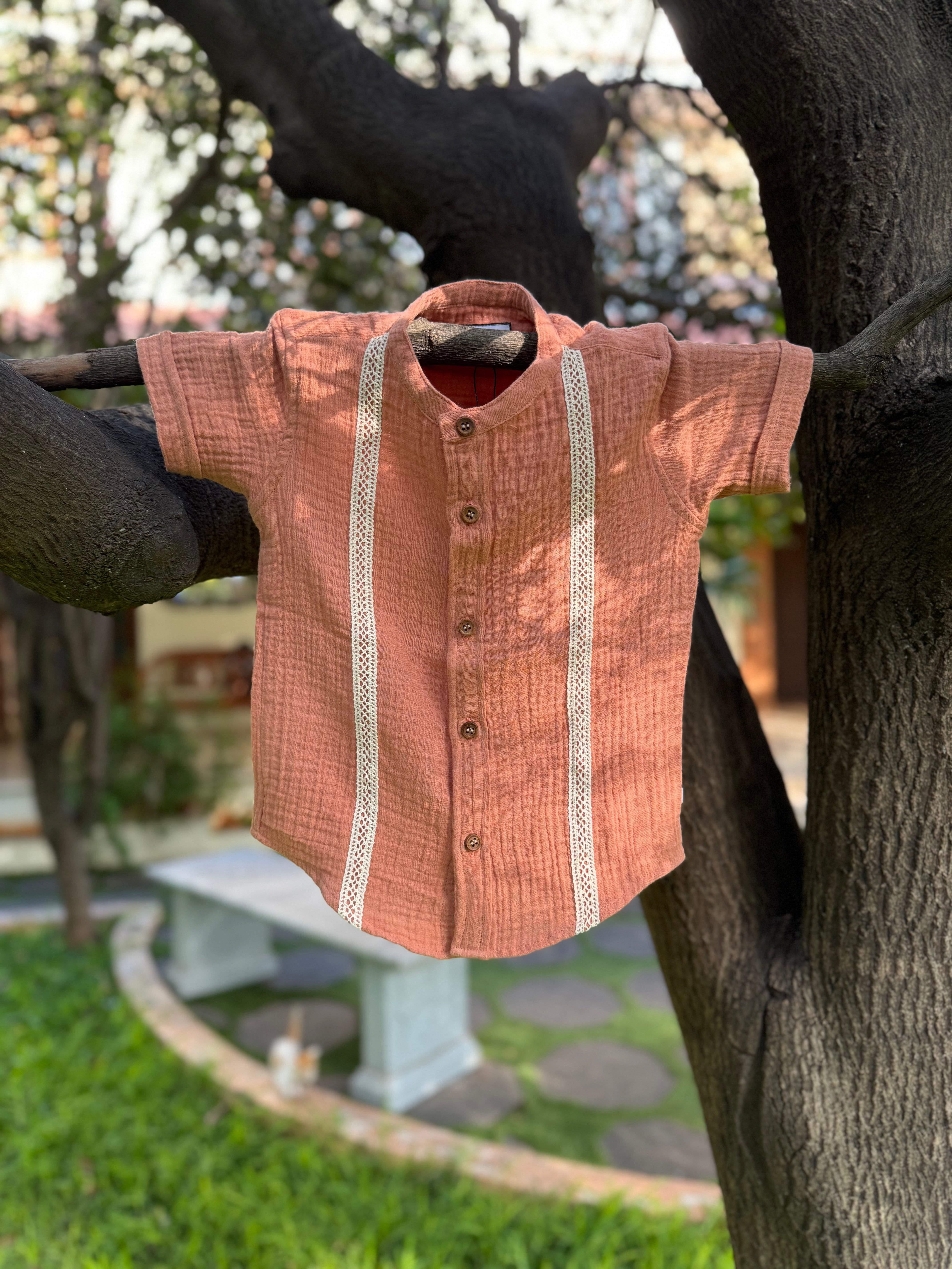 PR’s Signature Style, Soft Maroon with Lace