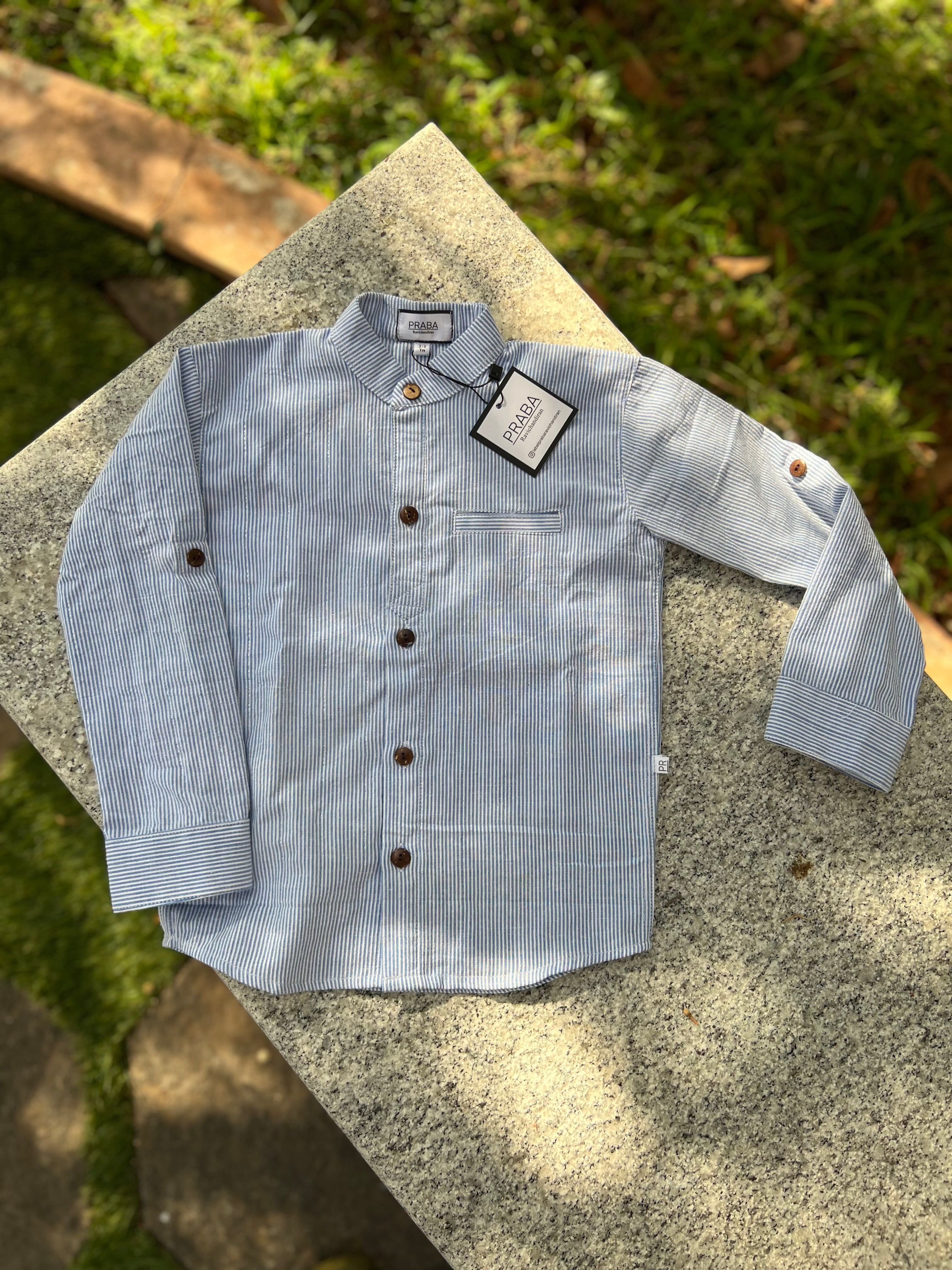 Blue strips Cotton Regular fit