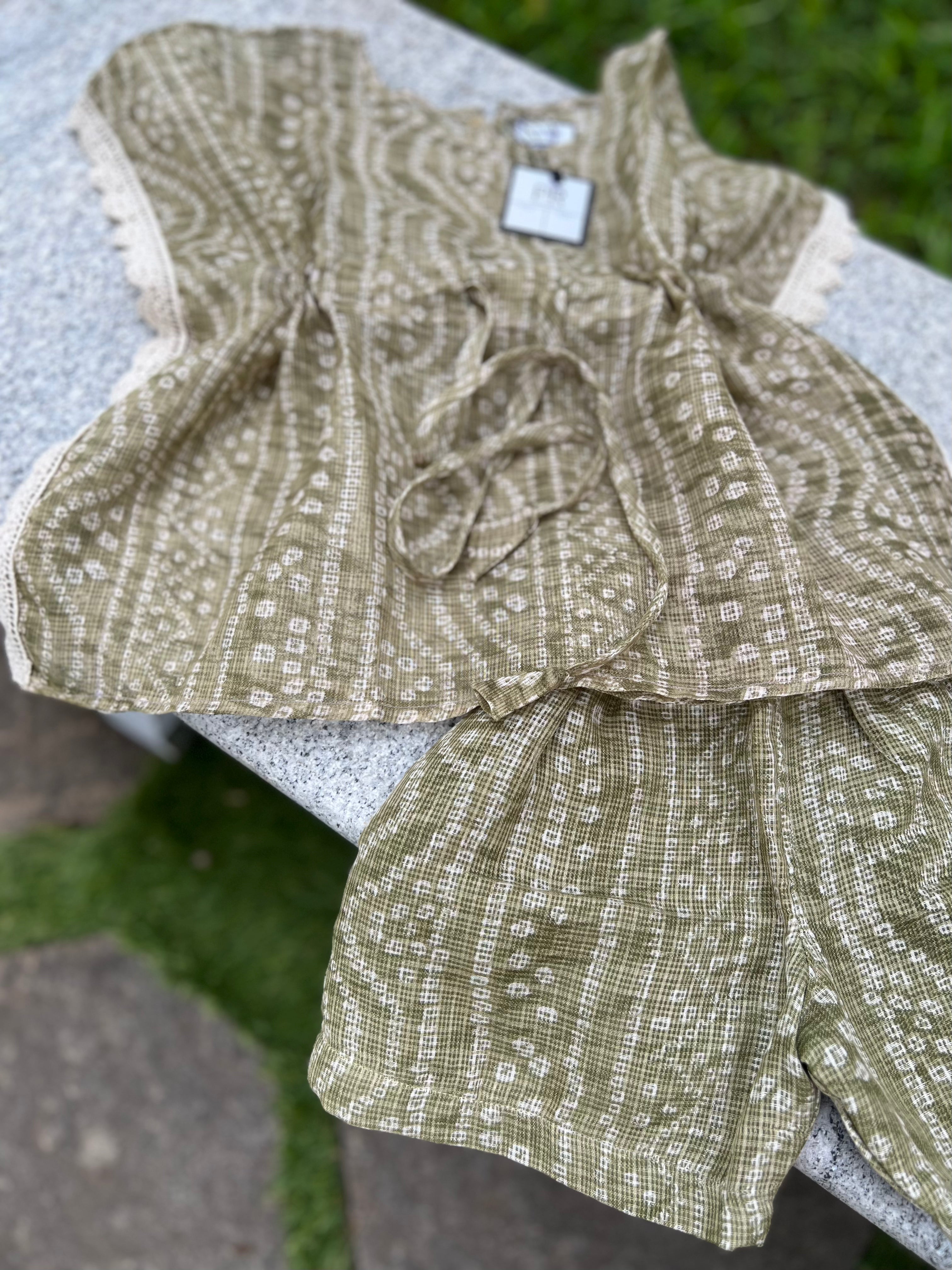 Kaftan Co-ords Green