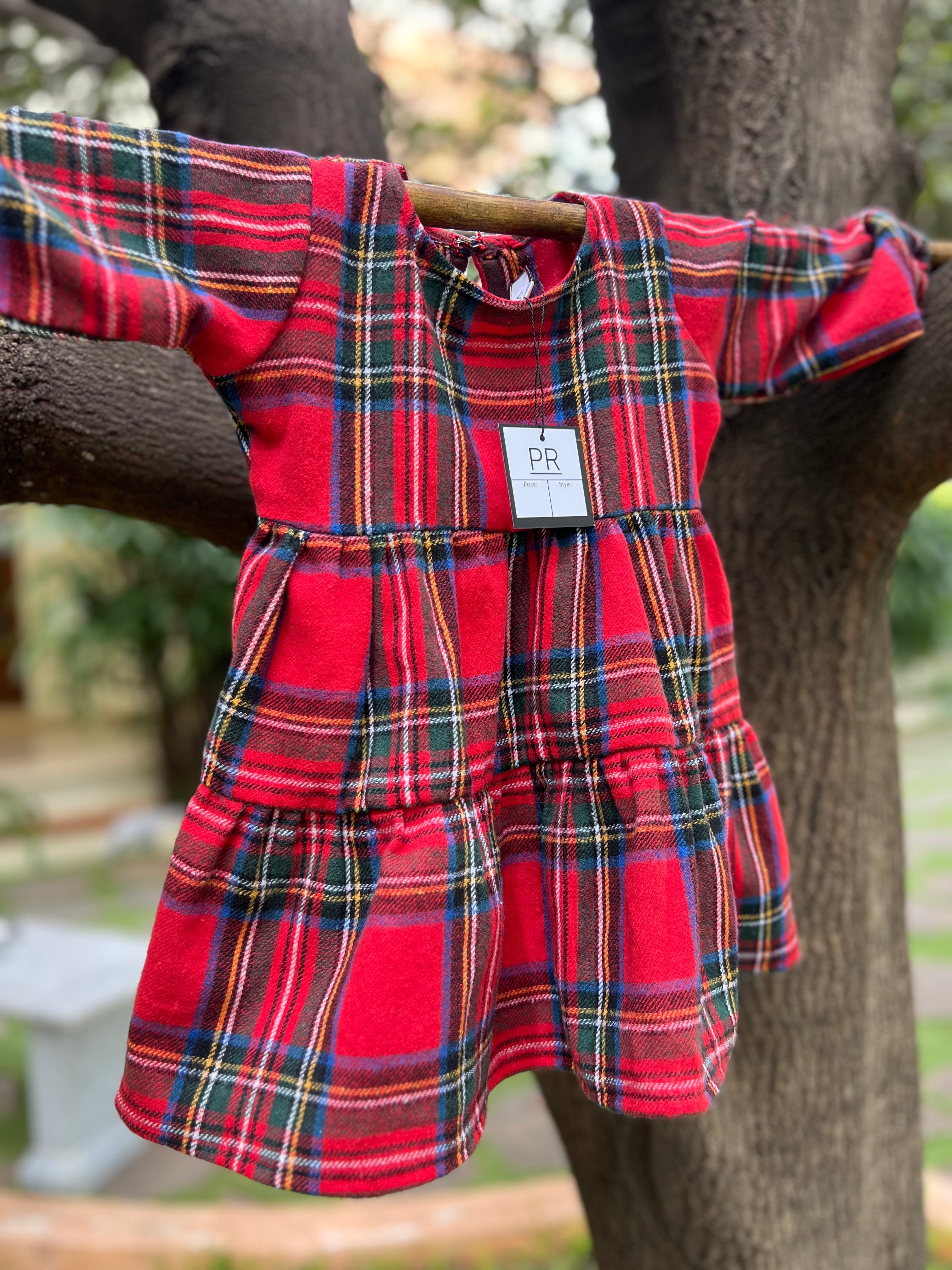 Woolen plaid Frock