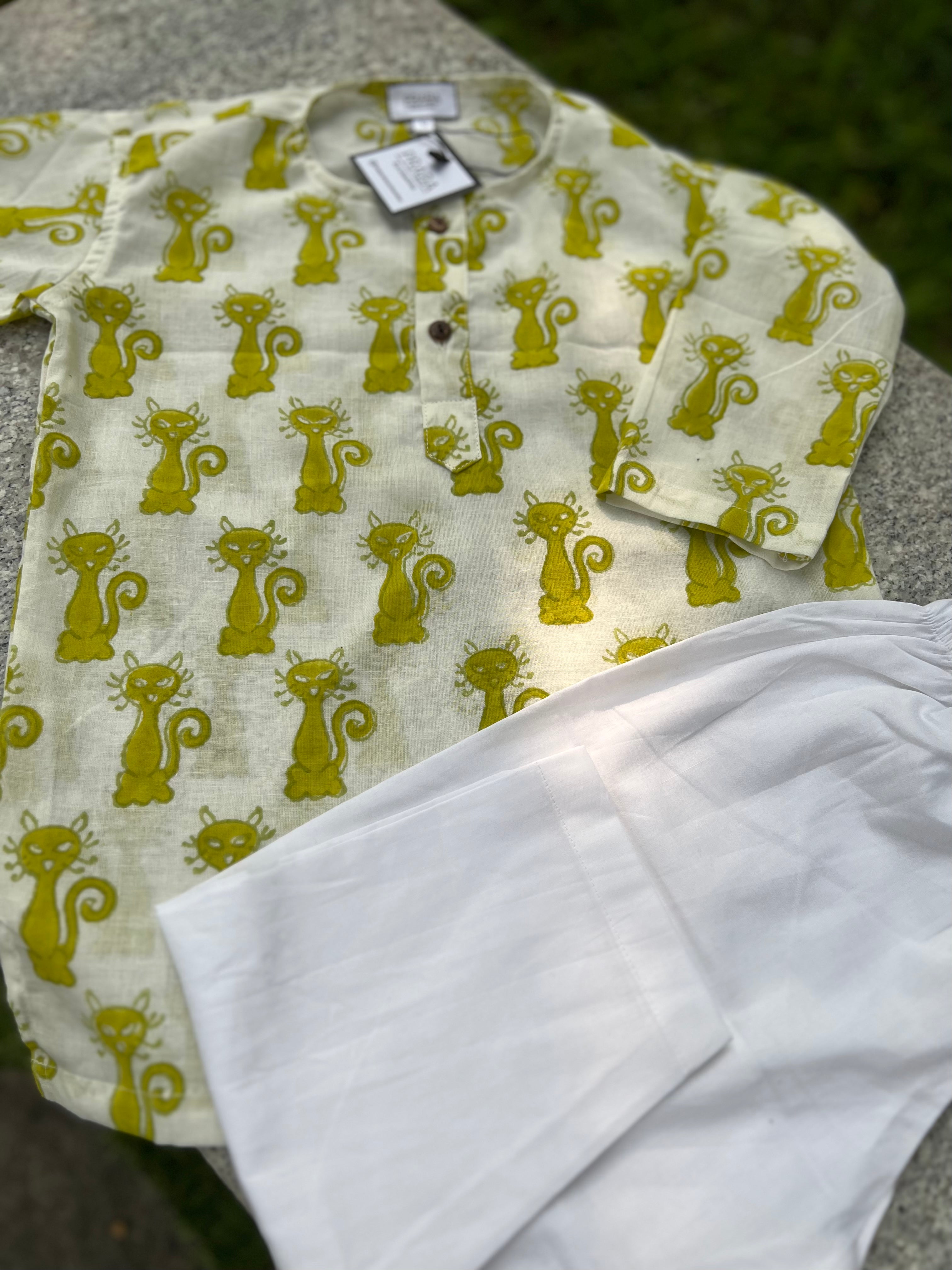 Animal printed kurta pyjama set