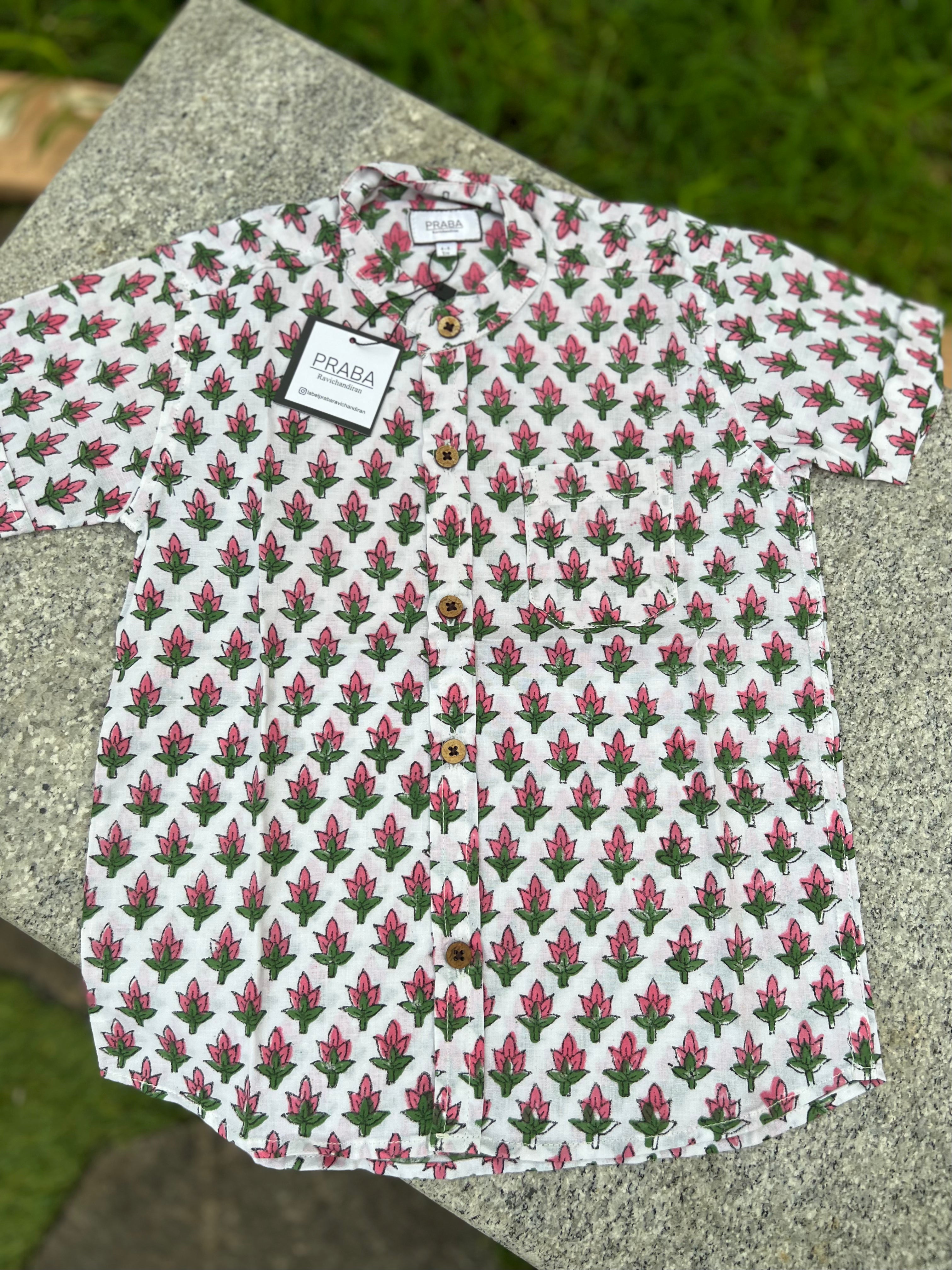 Floral Cotton shirt (Slim Fit)