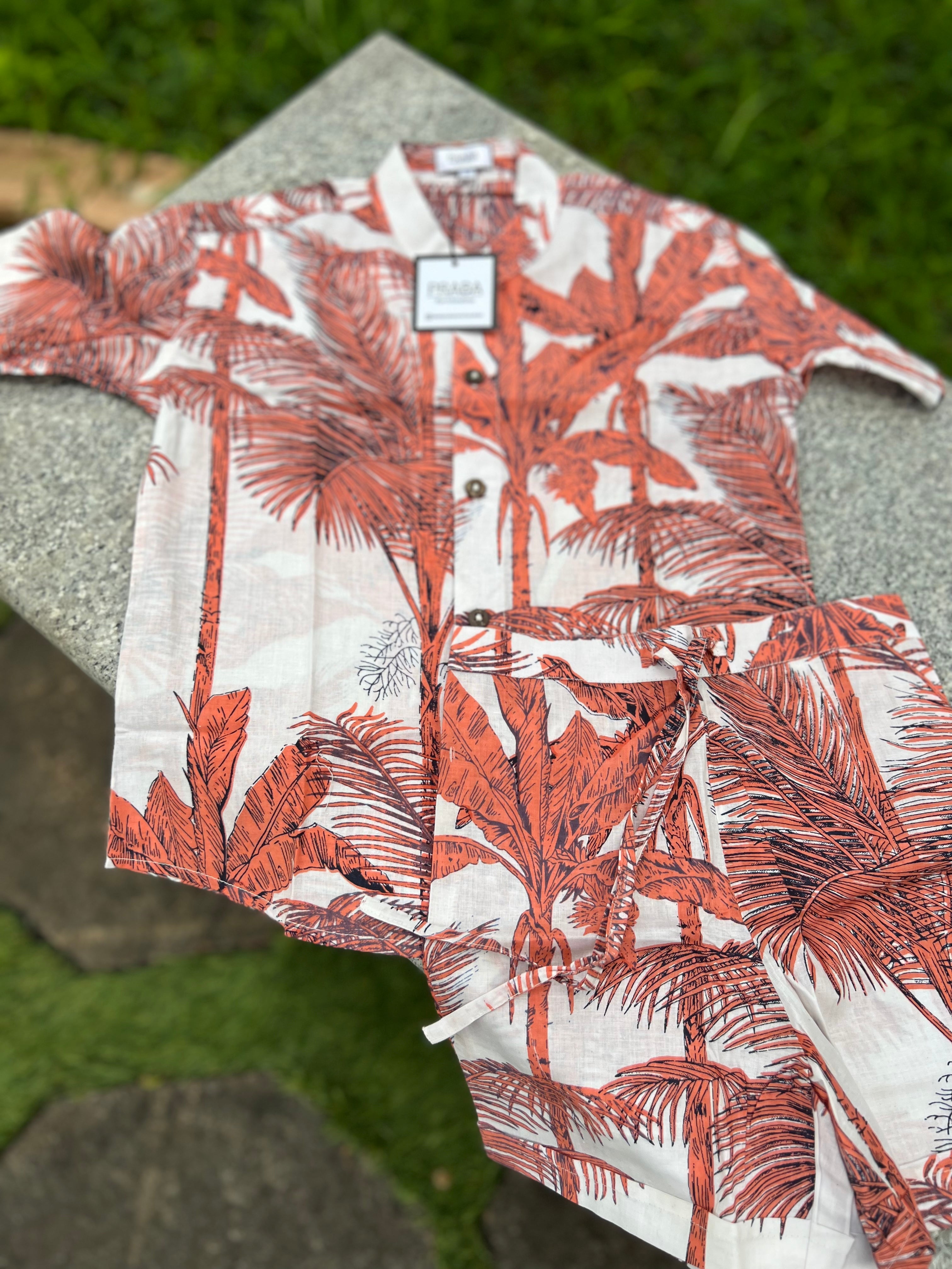 Tropical Print Orange