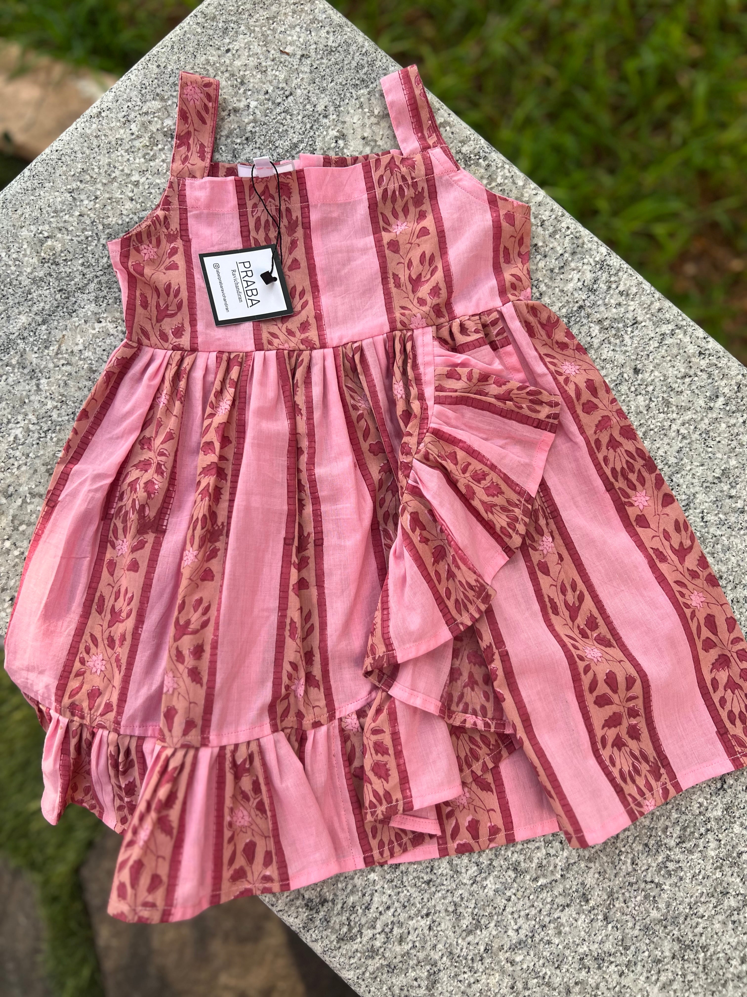 Pink frill summer frock