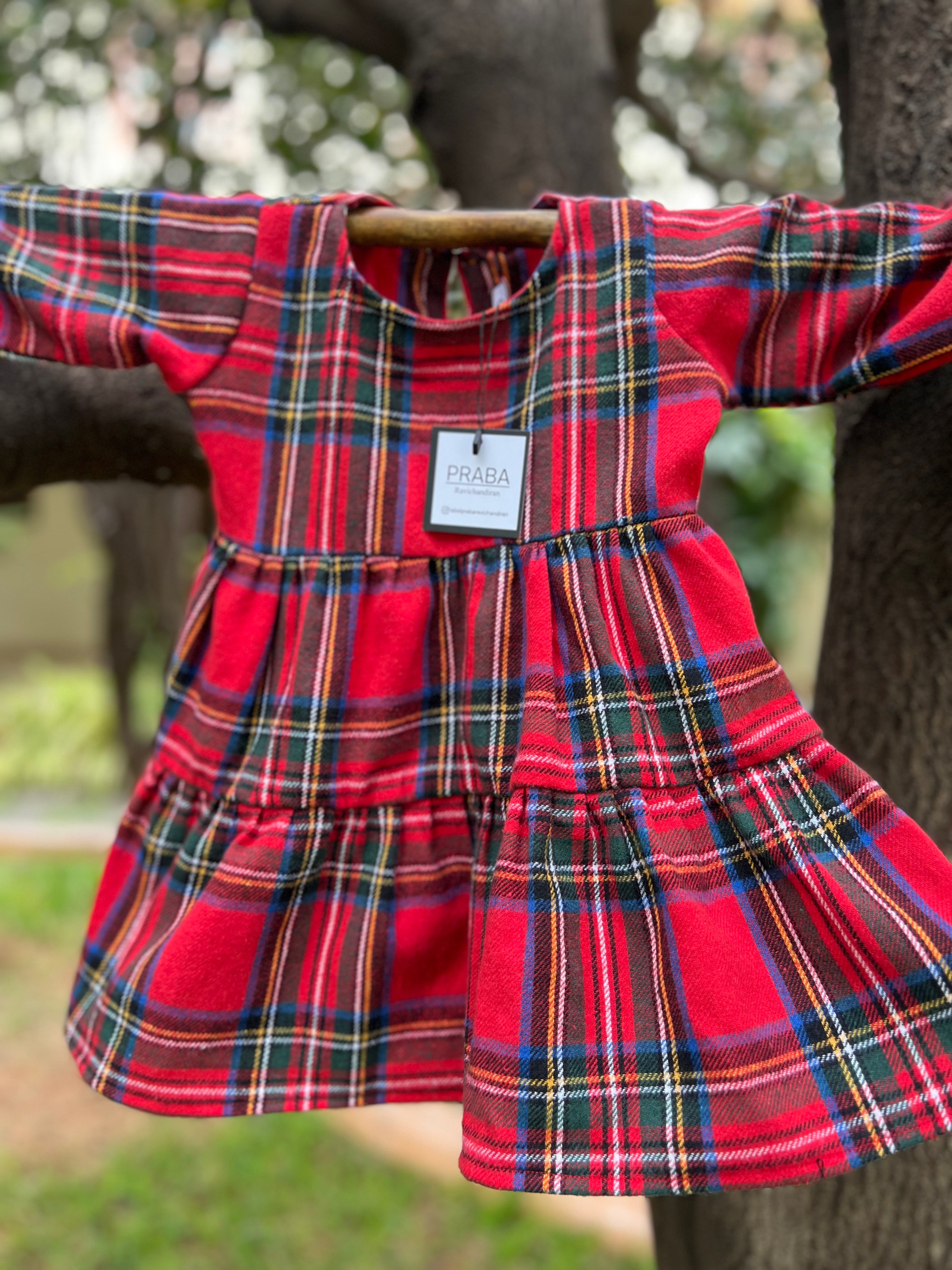 Woolen plaid Frock