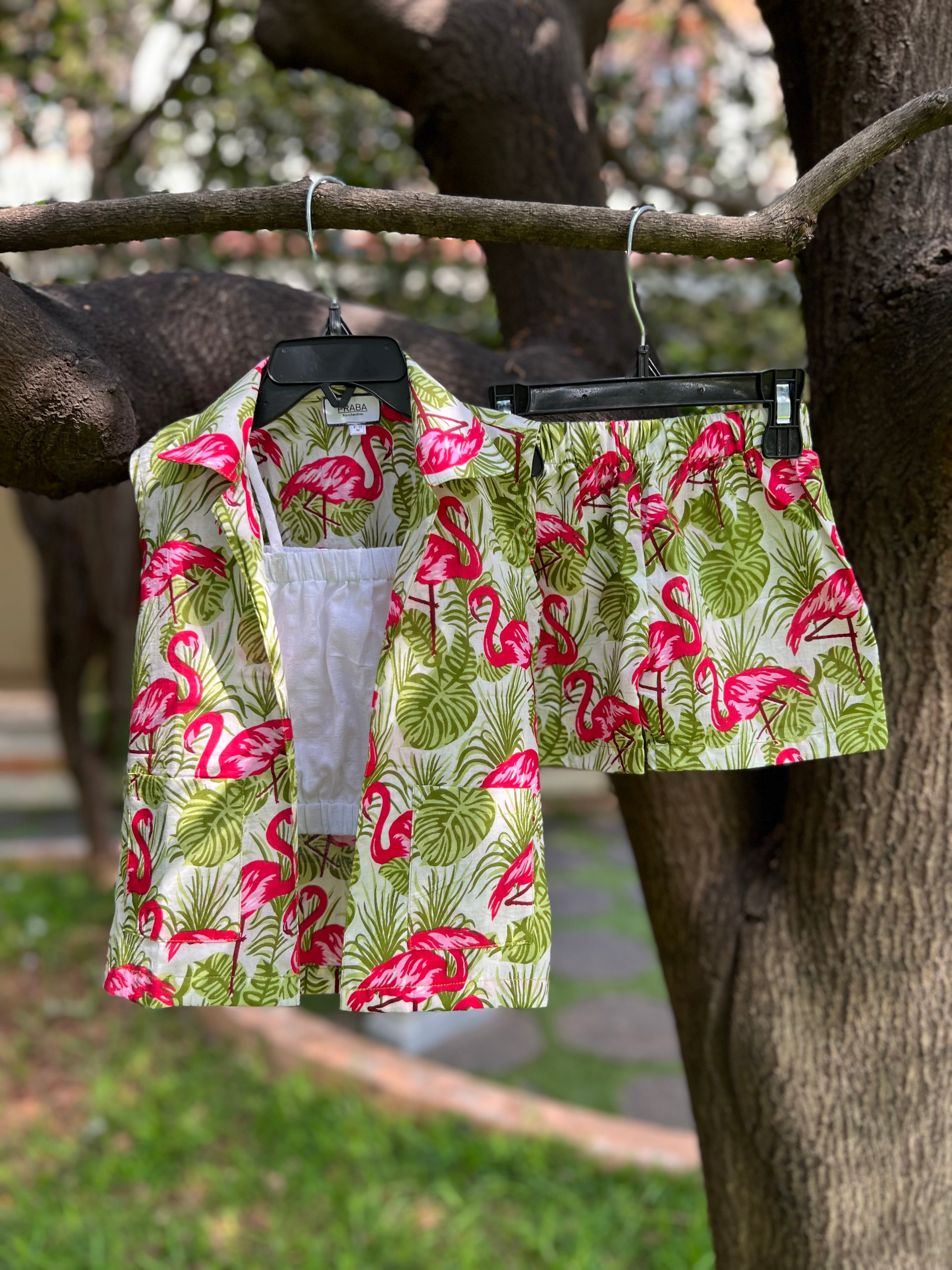 Flamingo 🦩 print Girls 3 Piece Set