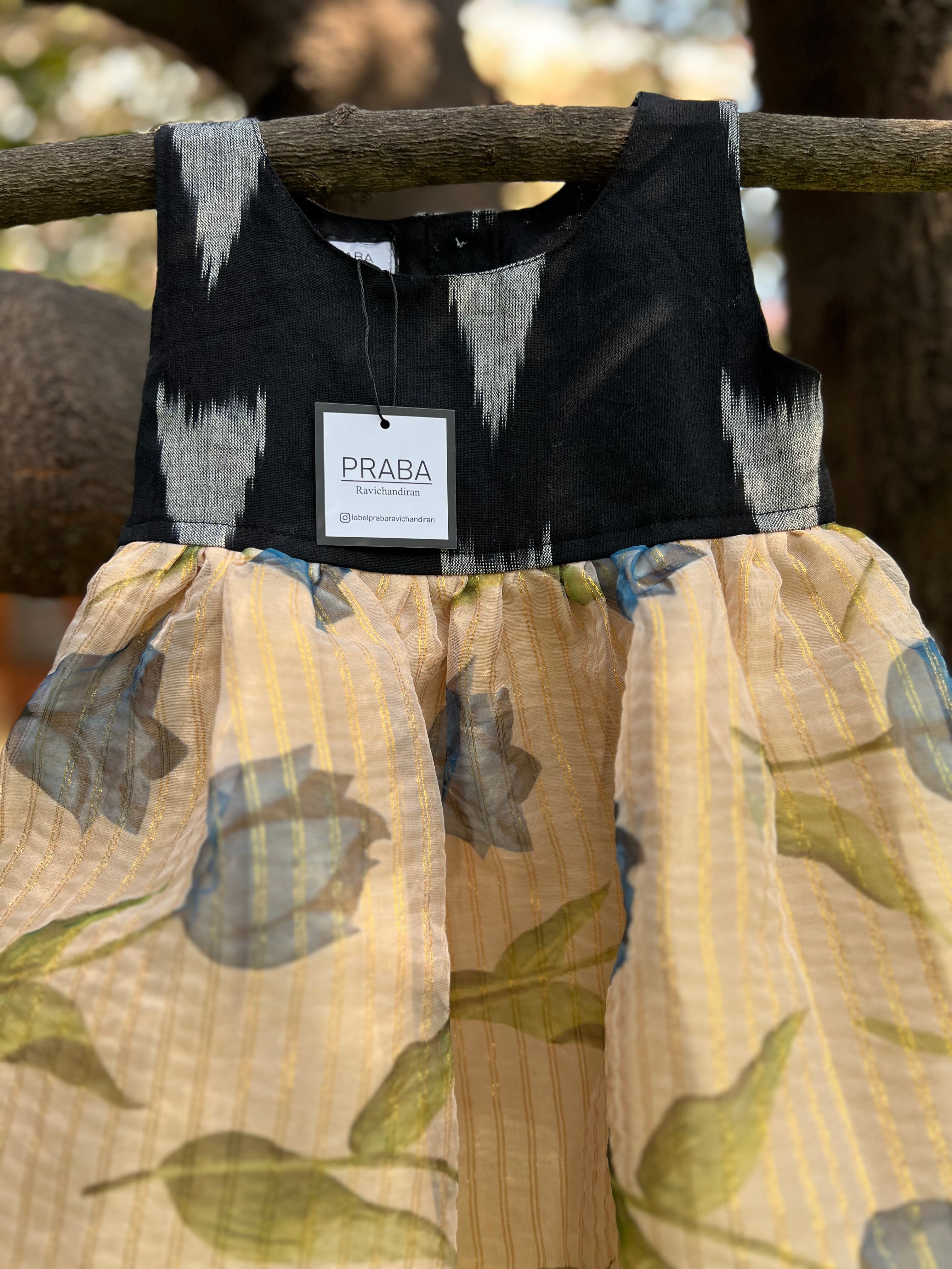 Black and Blue Organza