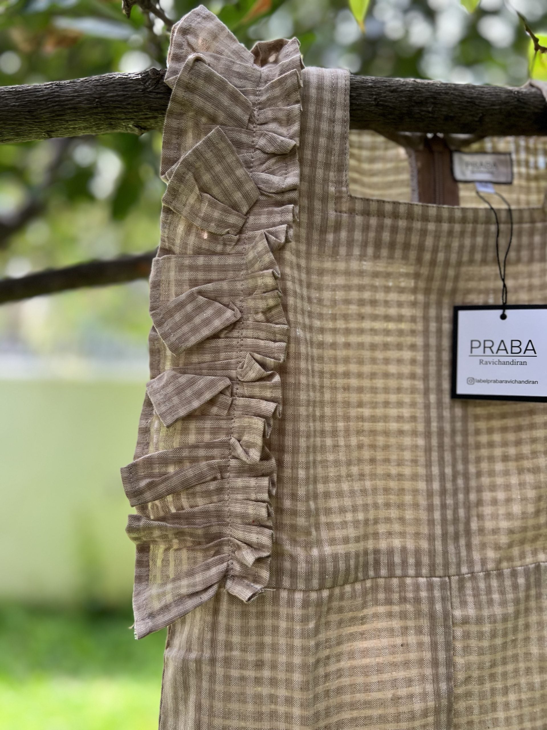 Gingham Jumpsuit with Ruffles