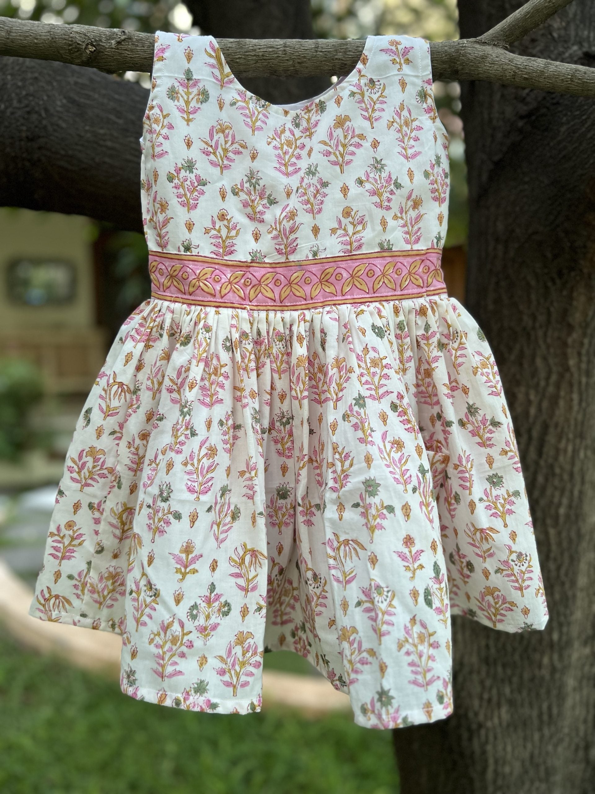 White Dress with Pink Flowers