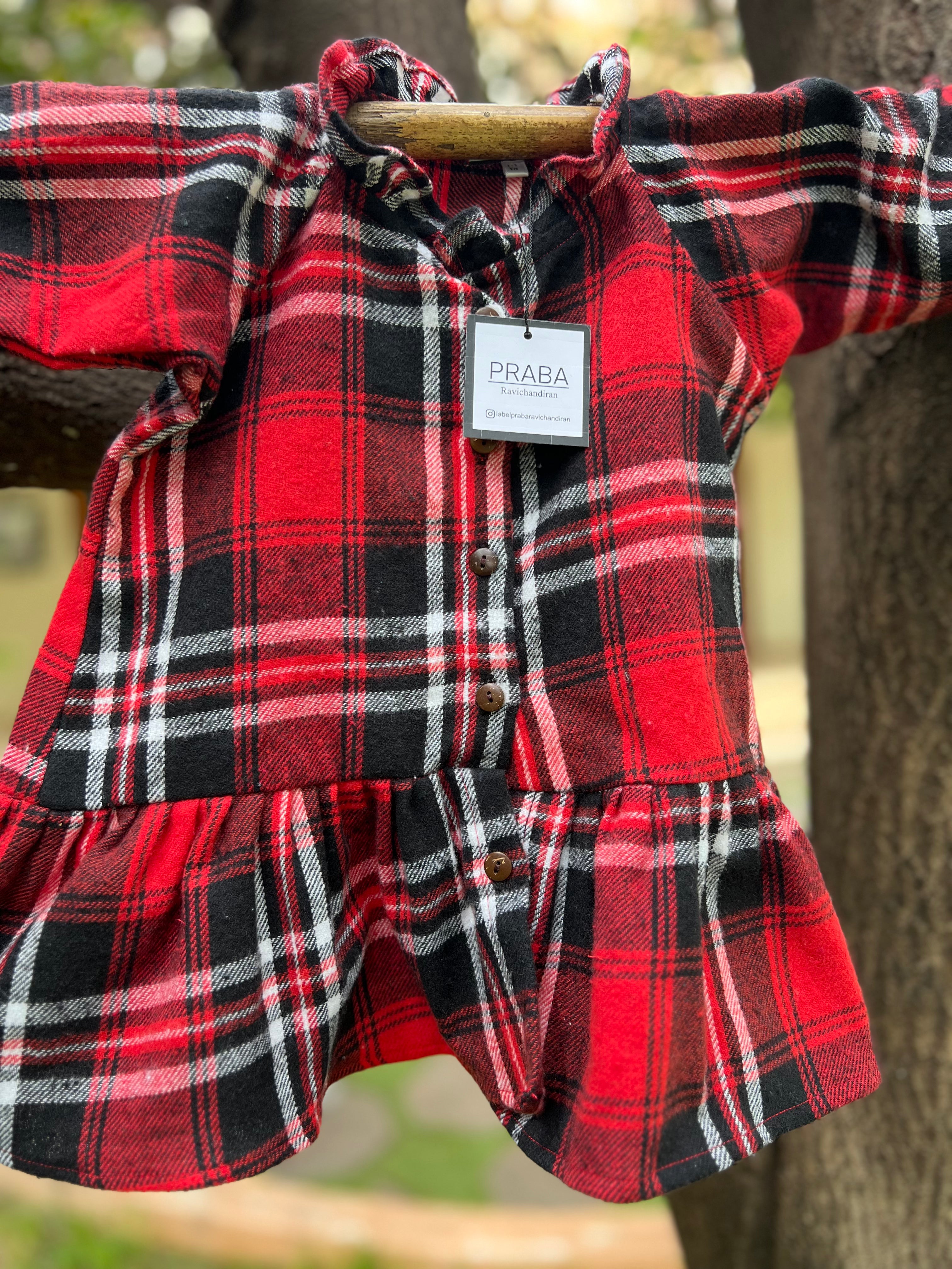 Woolen Plaid Frock